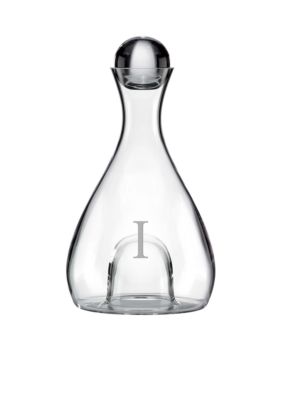 lenox tuscany classics block monogram crystal wine decanter with stoppe