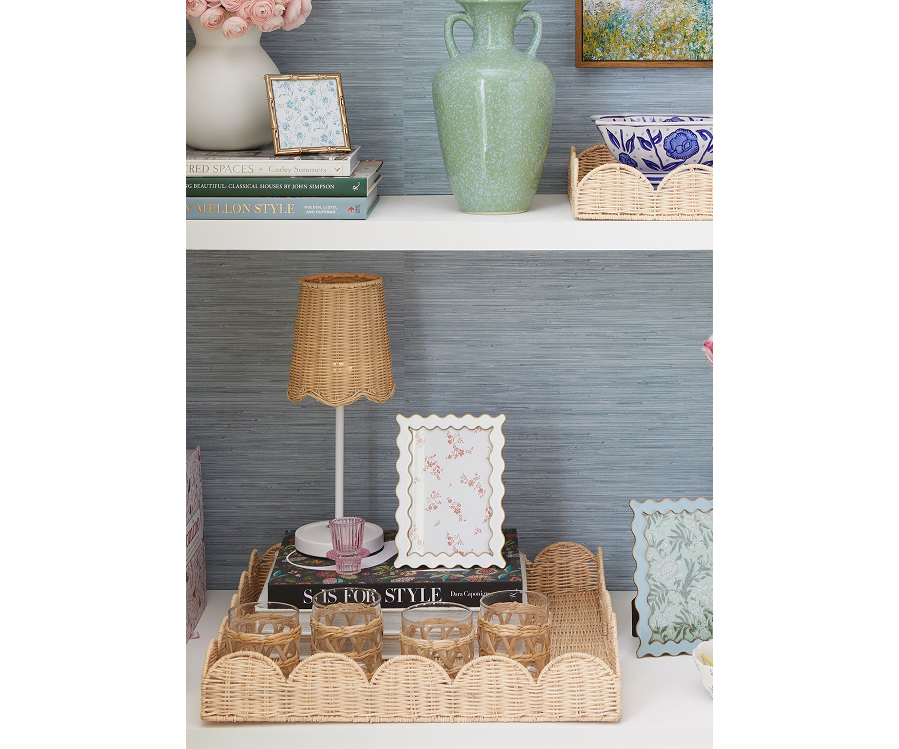 Society Social x Crown & Ivy™ Wavy Wicker Tray
