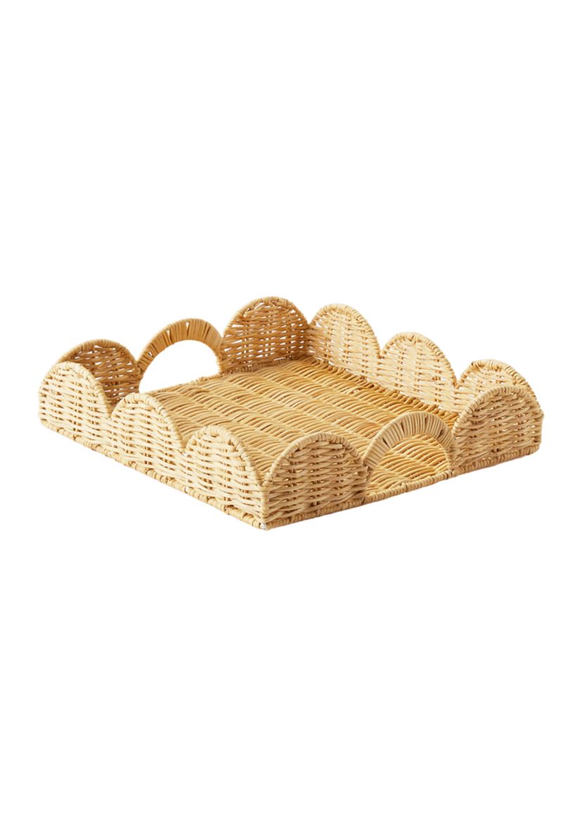 Society Social x Crown & Ivy™ Wavy Wicker Tray