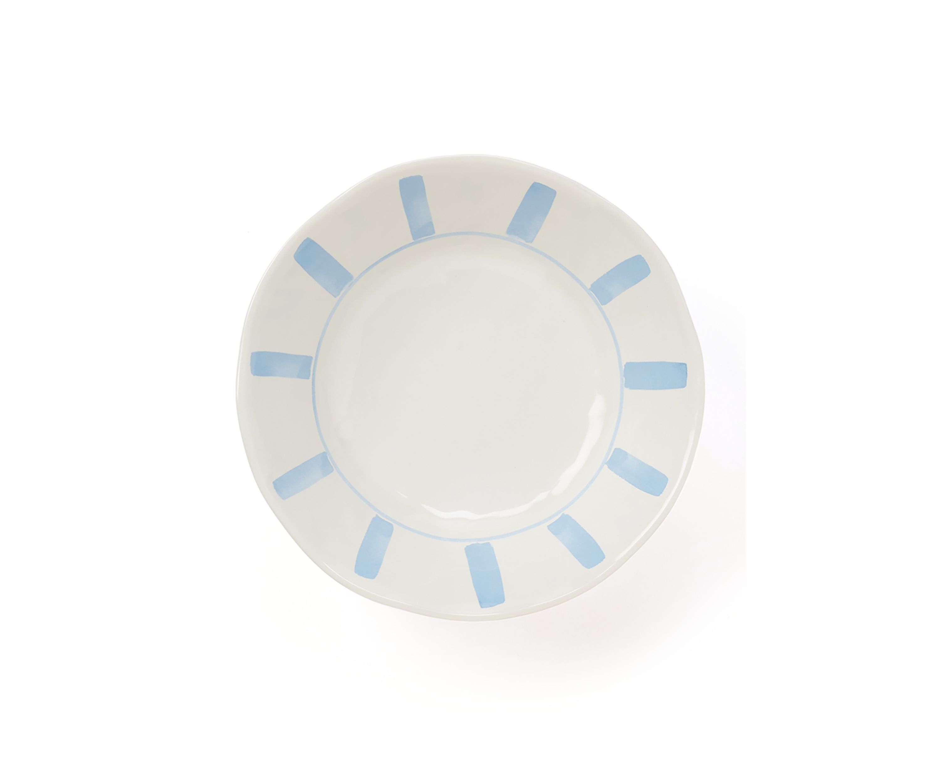 Set of 4 Striped Melamine Salad Bowls