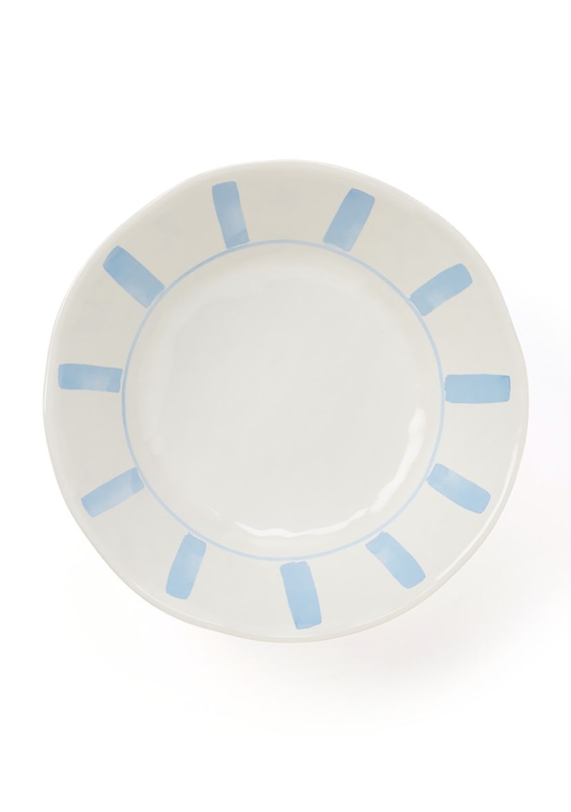Set of 4 Striped Melamine Salad Bowls