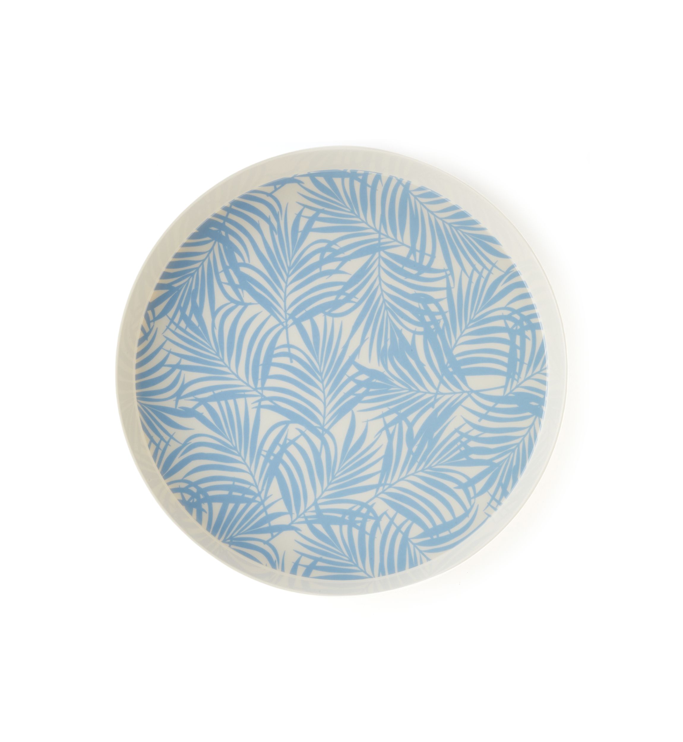 Blue Palm Printed Chip & Dip Serving Set