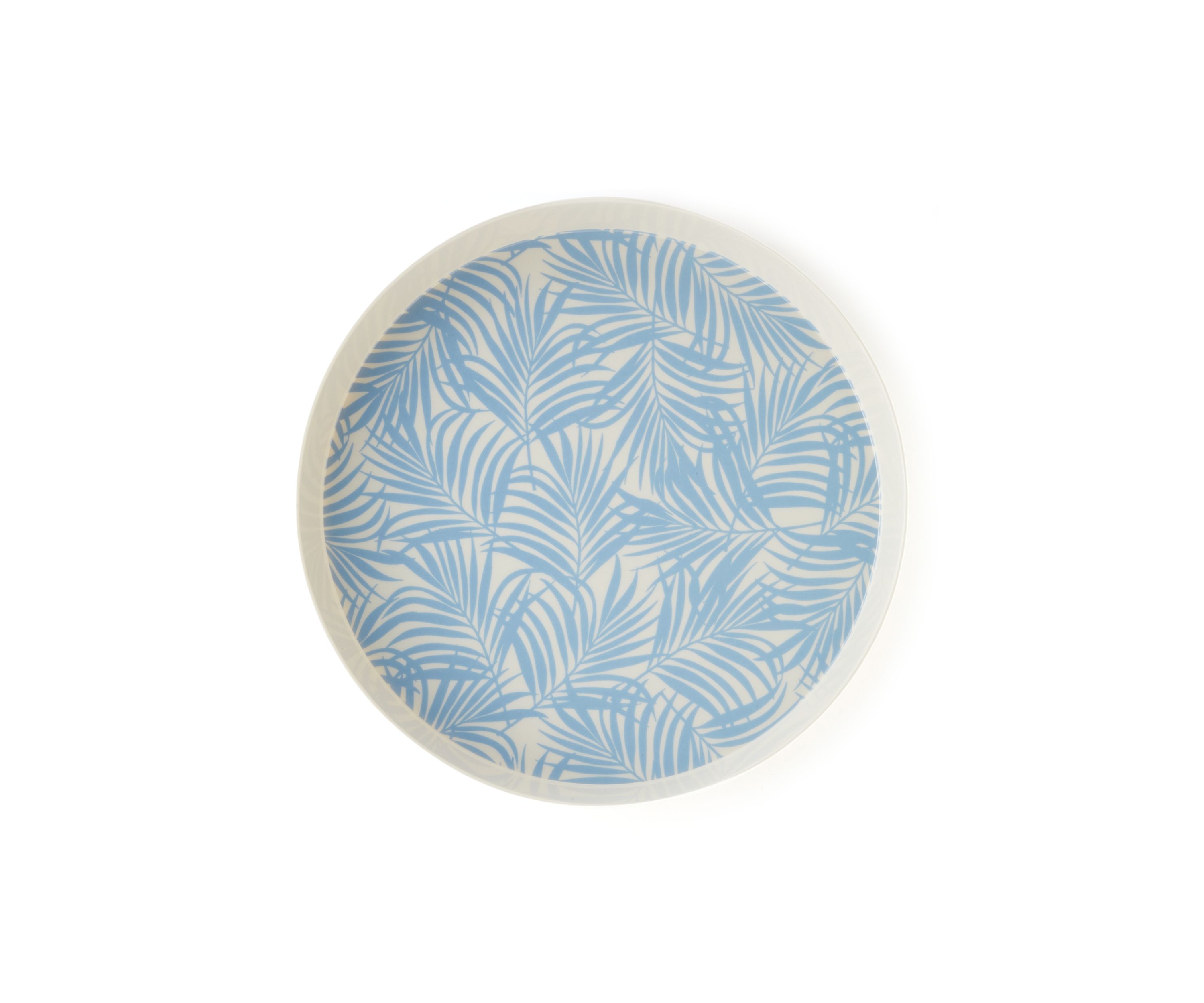 Blue Palm Printed Chip & Dip Serving Set