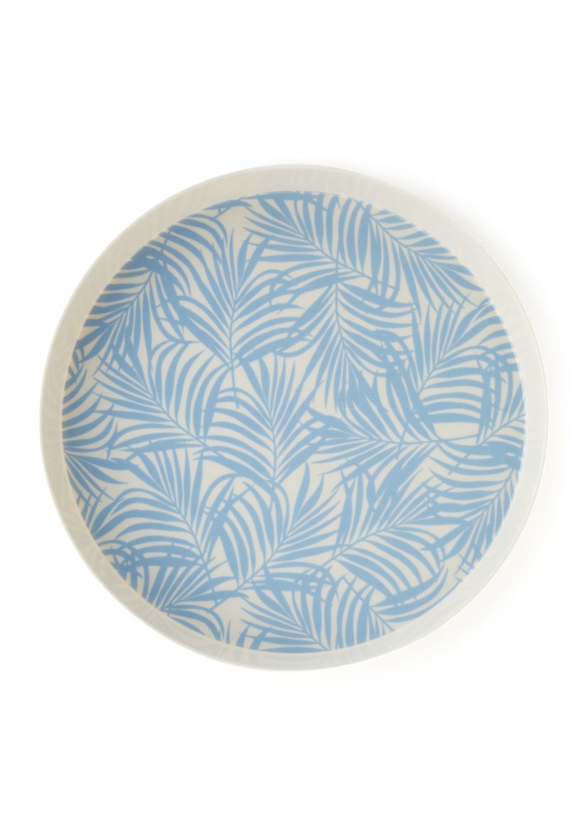 Blue Palm Printed Chip & Dip Serving Set