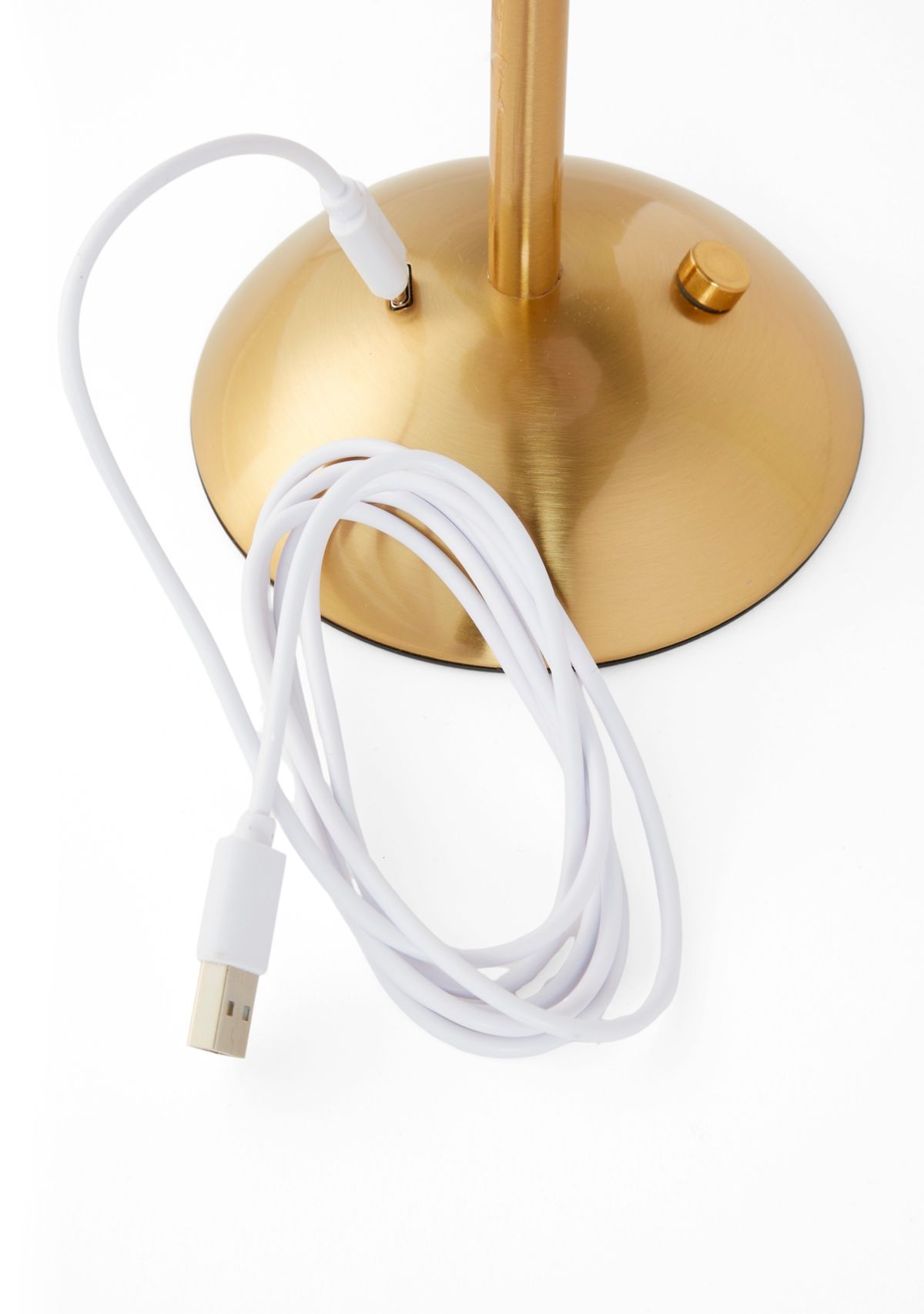 Gingham Brown and Gold Lamp