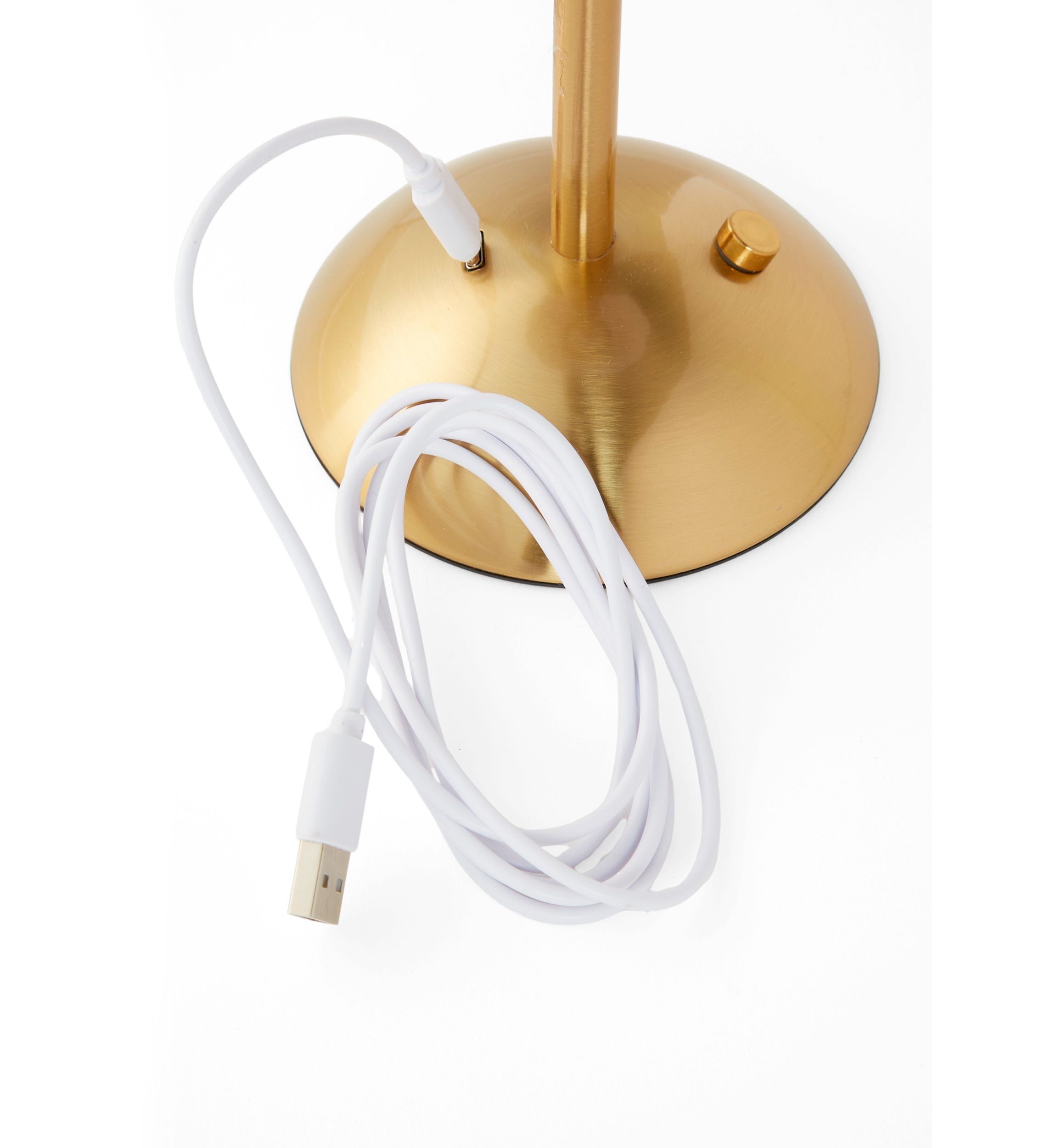 Gingham Brown and Gold Lamp