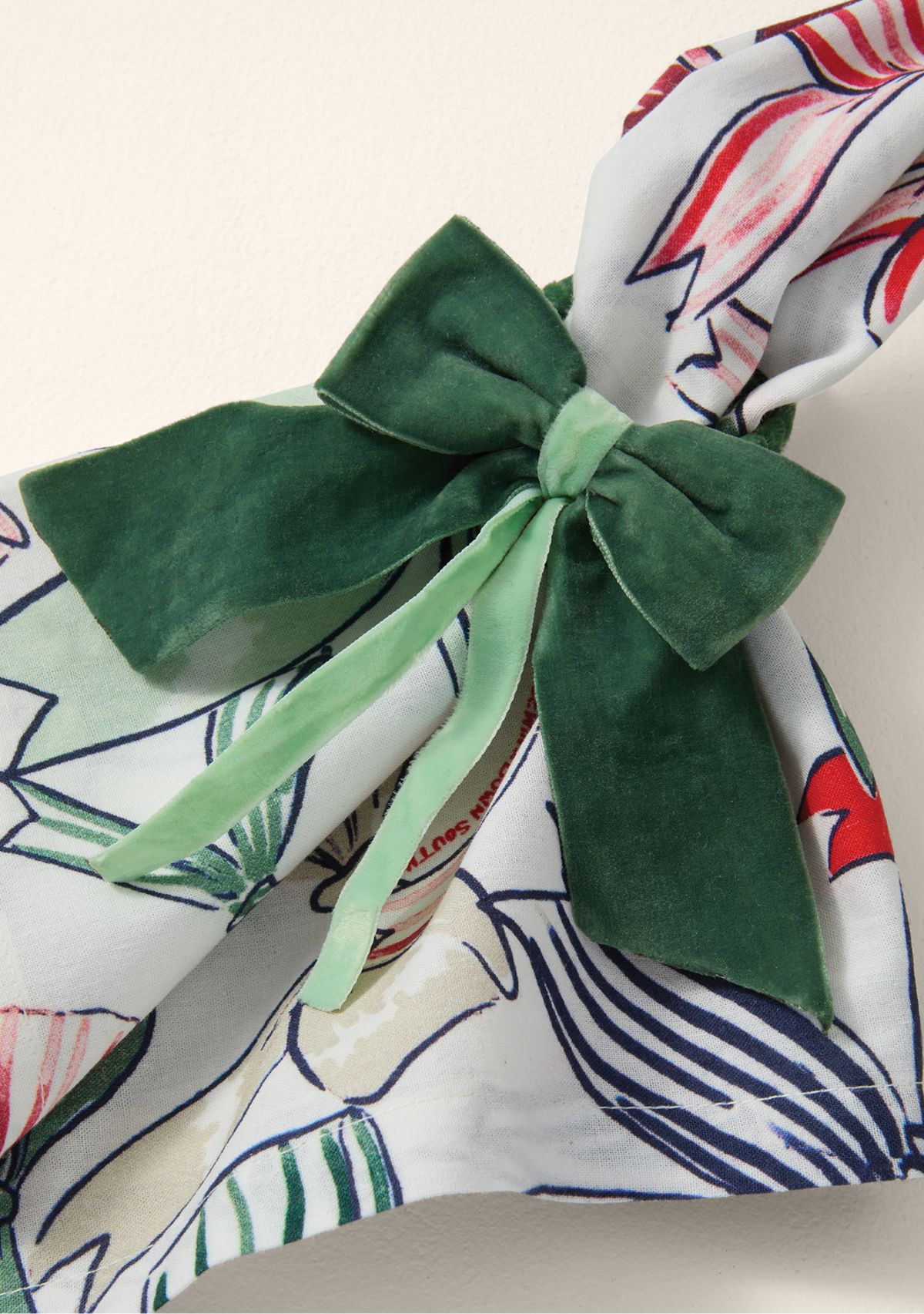 Sewing Down South x Crown & Ivy™ Decorative Velvet Bow Napkin Rings - Set of 4