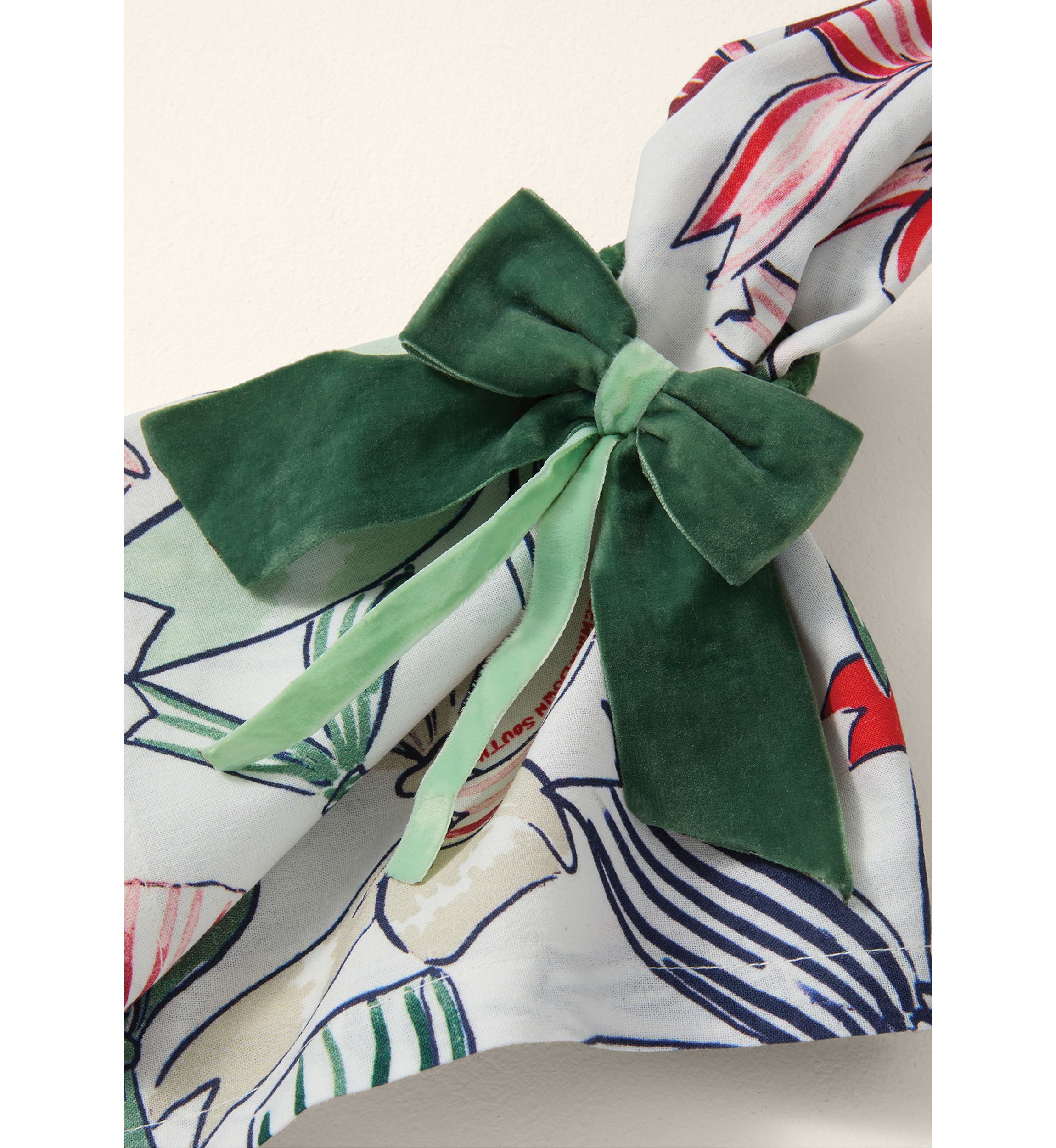 Sewing Down South x Crown & Ivy™ Decorative Velvet Bow Napkin Rings - Set of 4