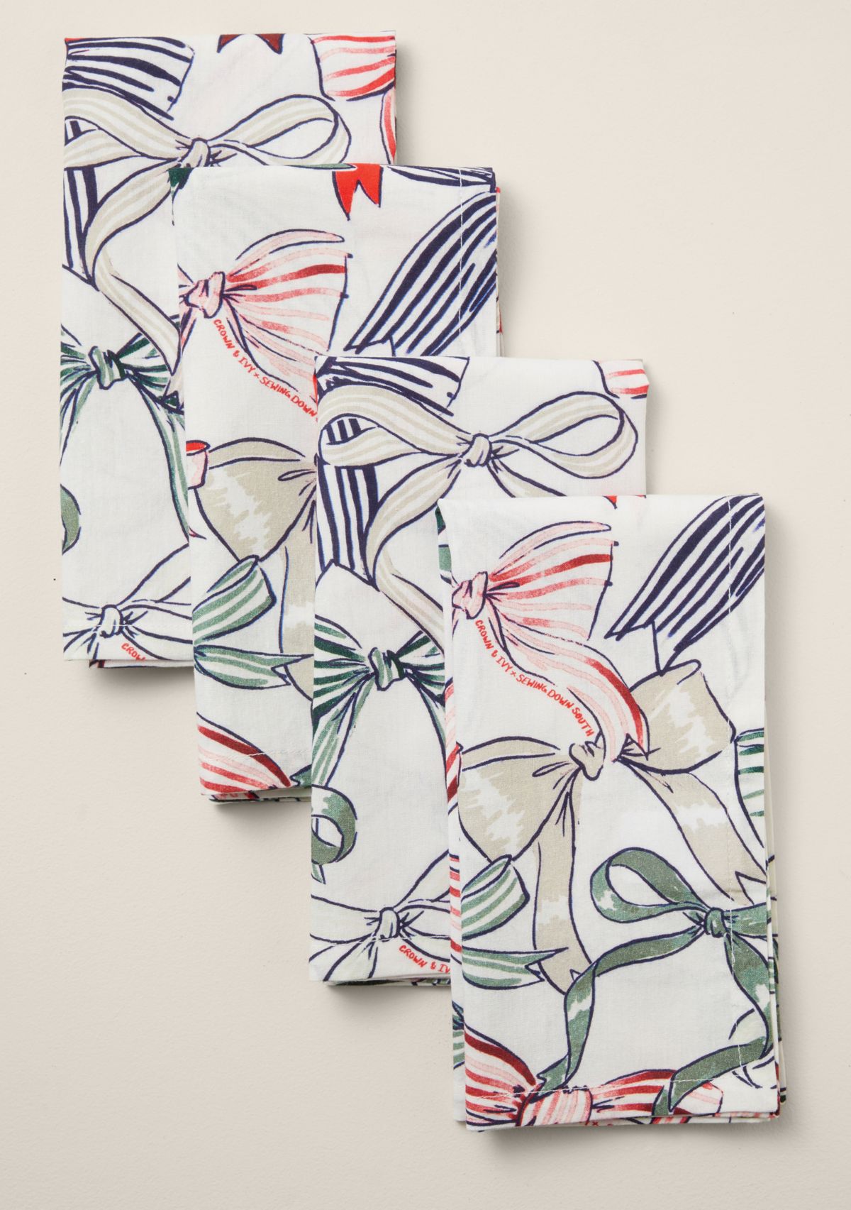 Sewing Down South x Crown & Ivy™ Sew Festive Napkins - Set of 4