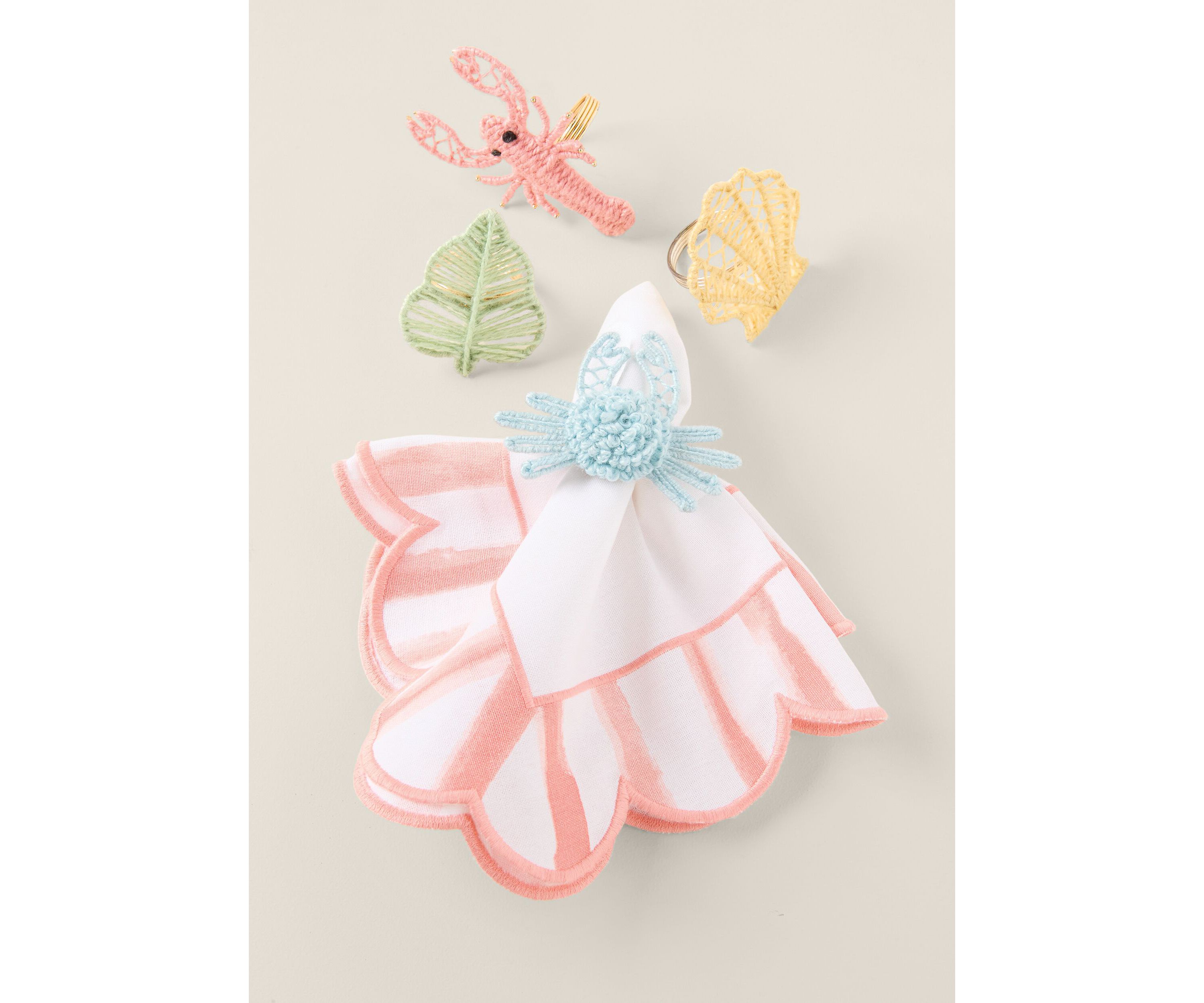 Sewing Down South x  Crown & Ivy™ Set of 4 Kiawah Napkin Rings 