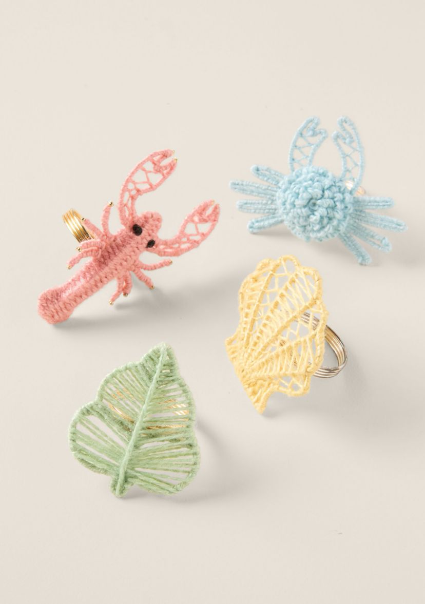 Sewing Down South x  Crown & Ivy™ Set of 4 Kiawah Napkin Rings 