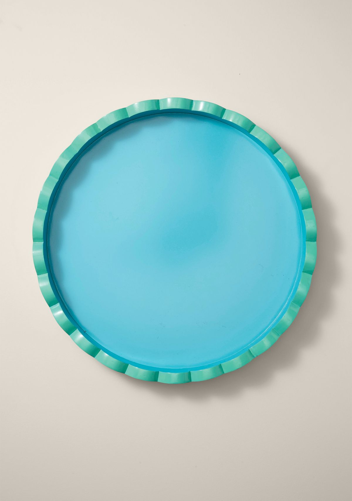 Sewing Down South x Crown & Ivy™ Scalloped Two-Tone Round Tray