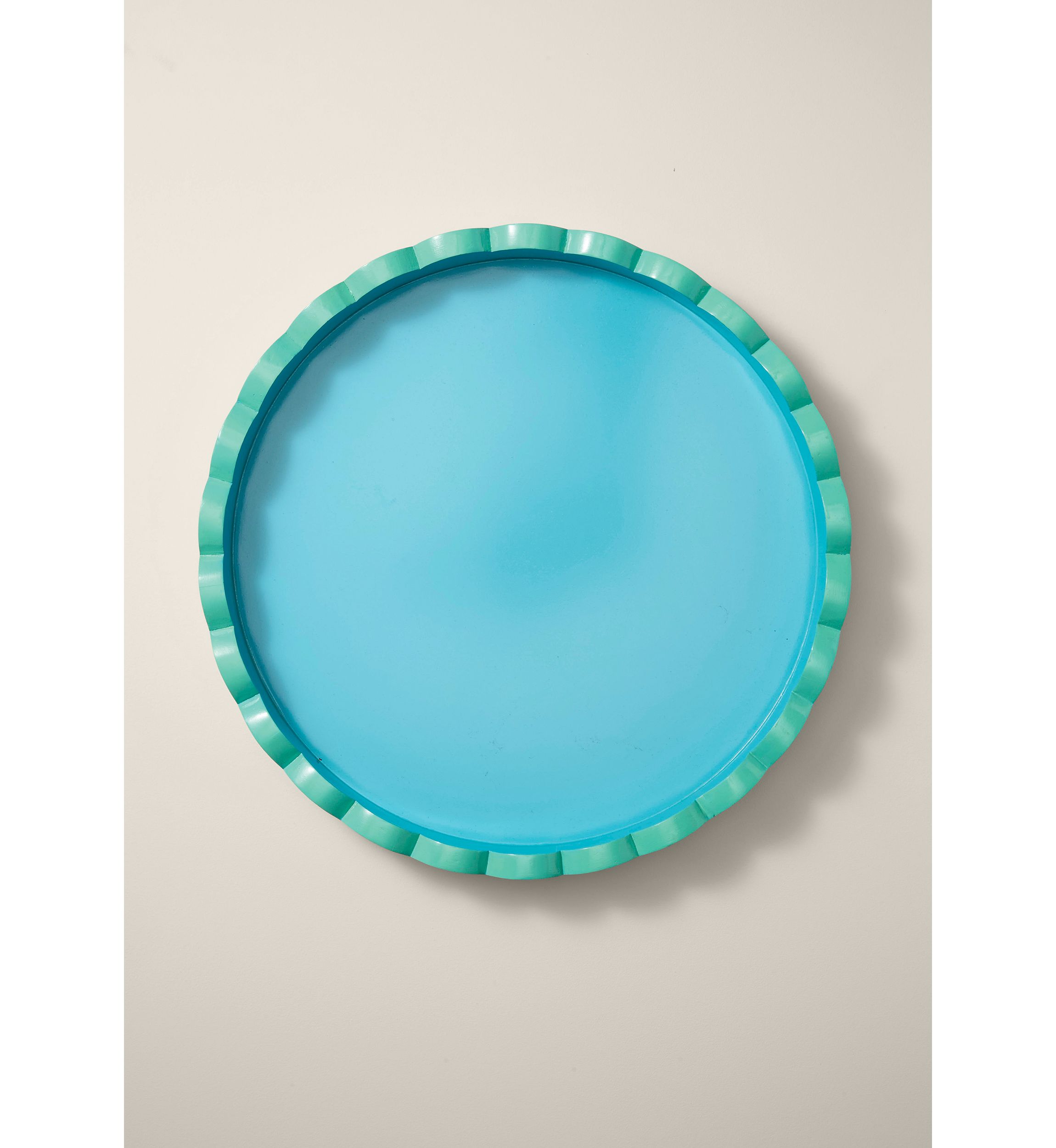 Sewing Down South x Crown & Ivy™ Scalloped Two-Tone Round Tray