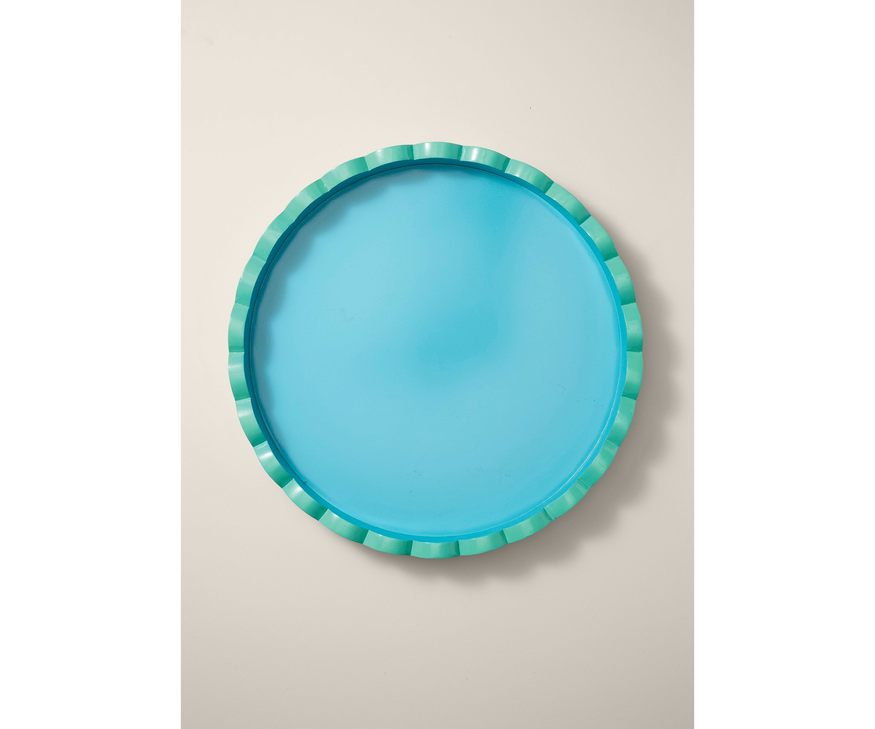 Sewing Down South x Crown & Ivy™ Scalloped Two-Tone Round Tray