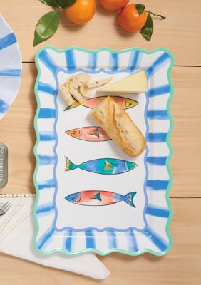 Sewing Down South x Crown & Ivy&trade; Sardine Summer Melamine Serving Platter