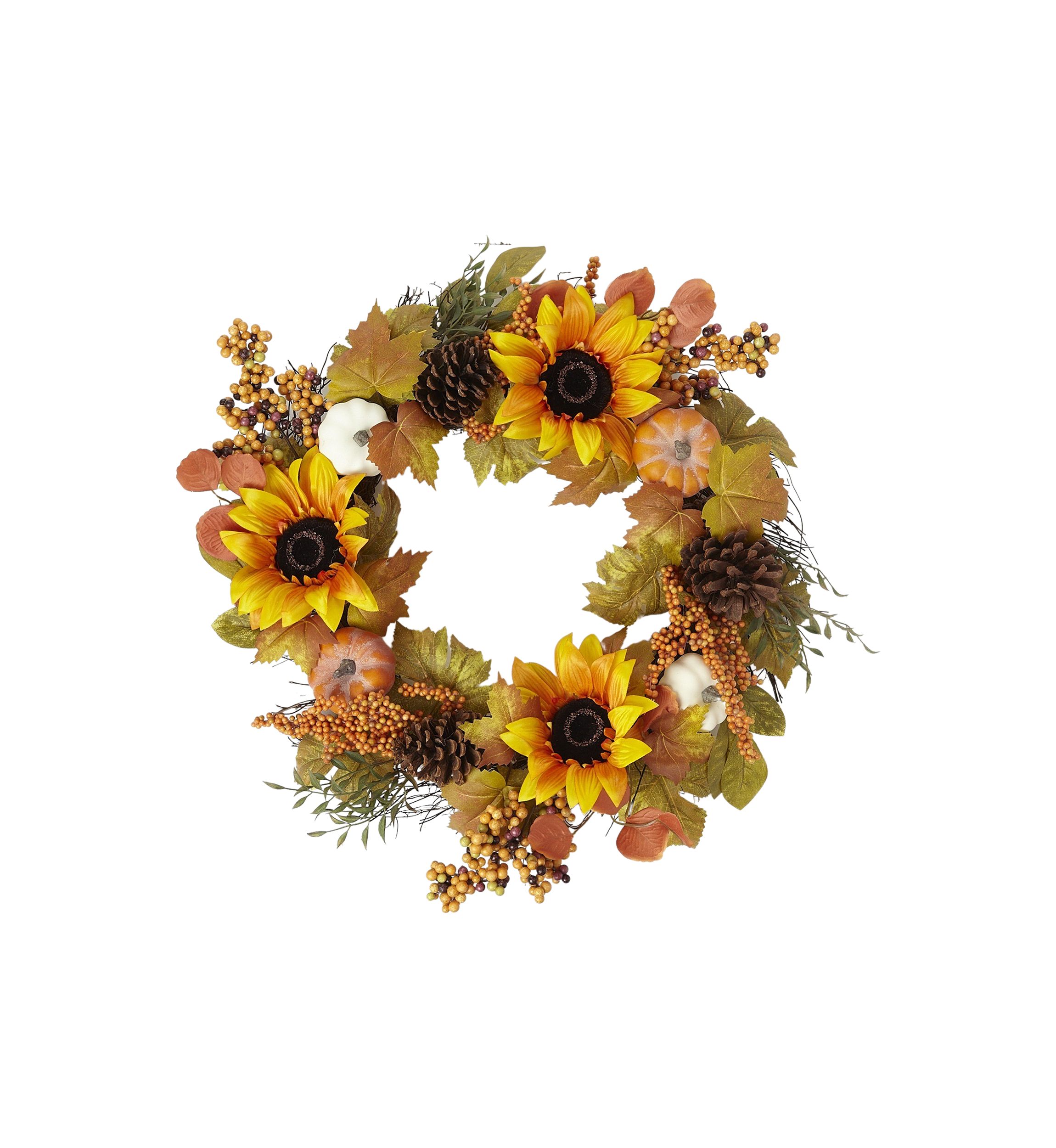 Sunflower Pumpkin Wreath