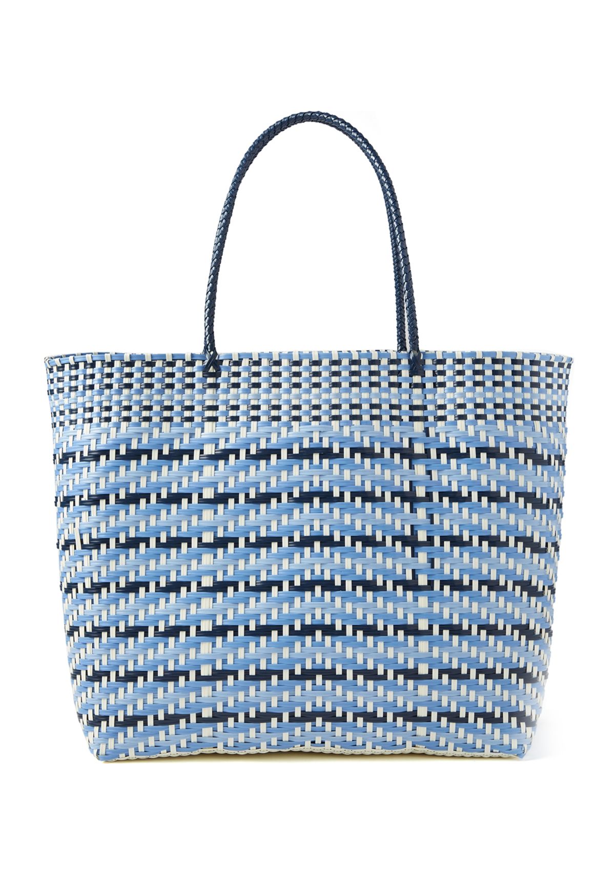   Multicolor Woven Beach Bag