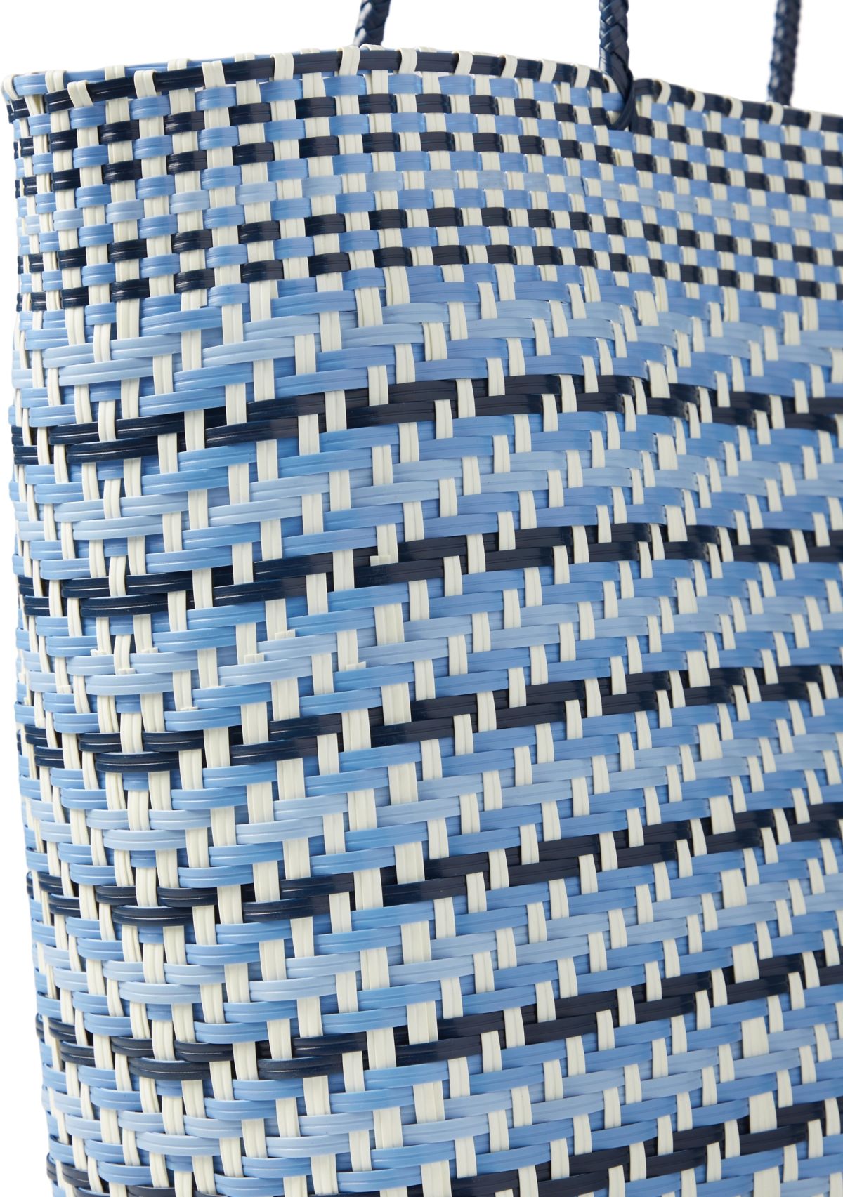   Multicolor Woven Beach Bag