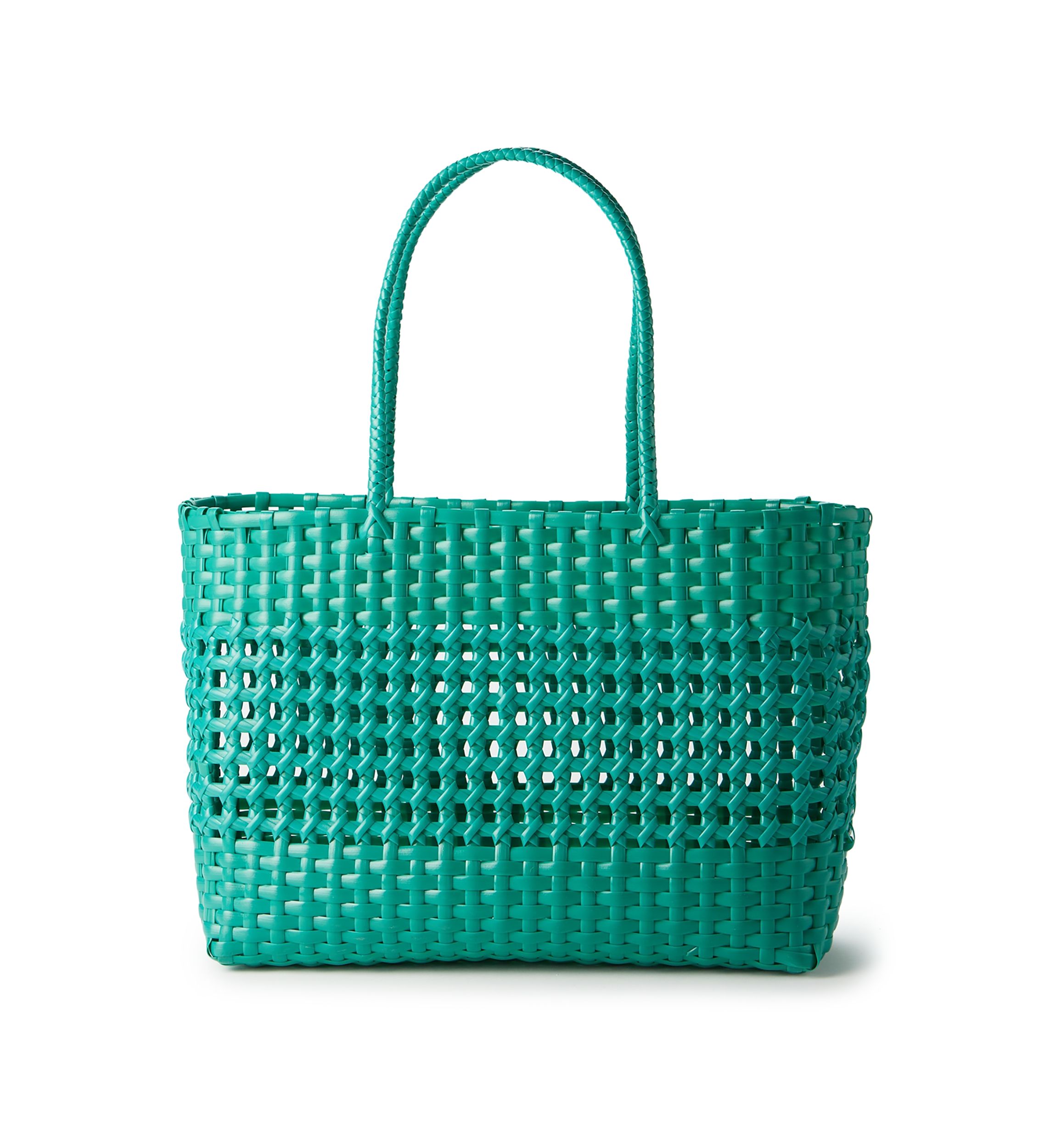 Woven Solid Color Beach Bag 