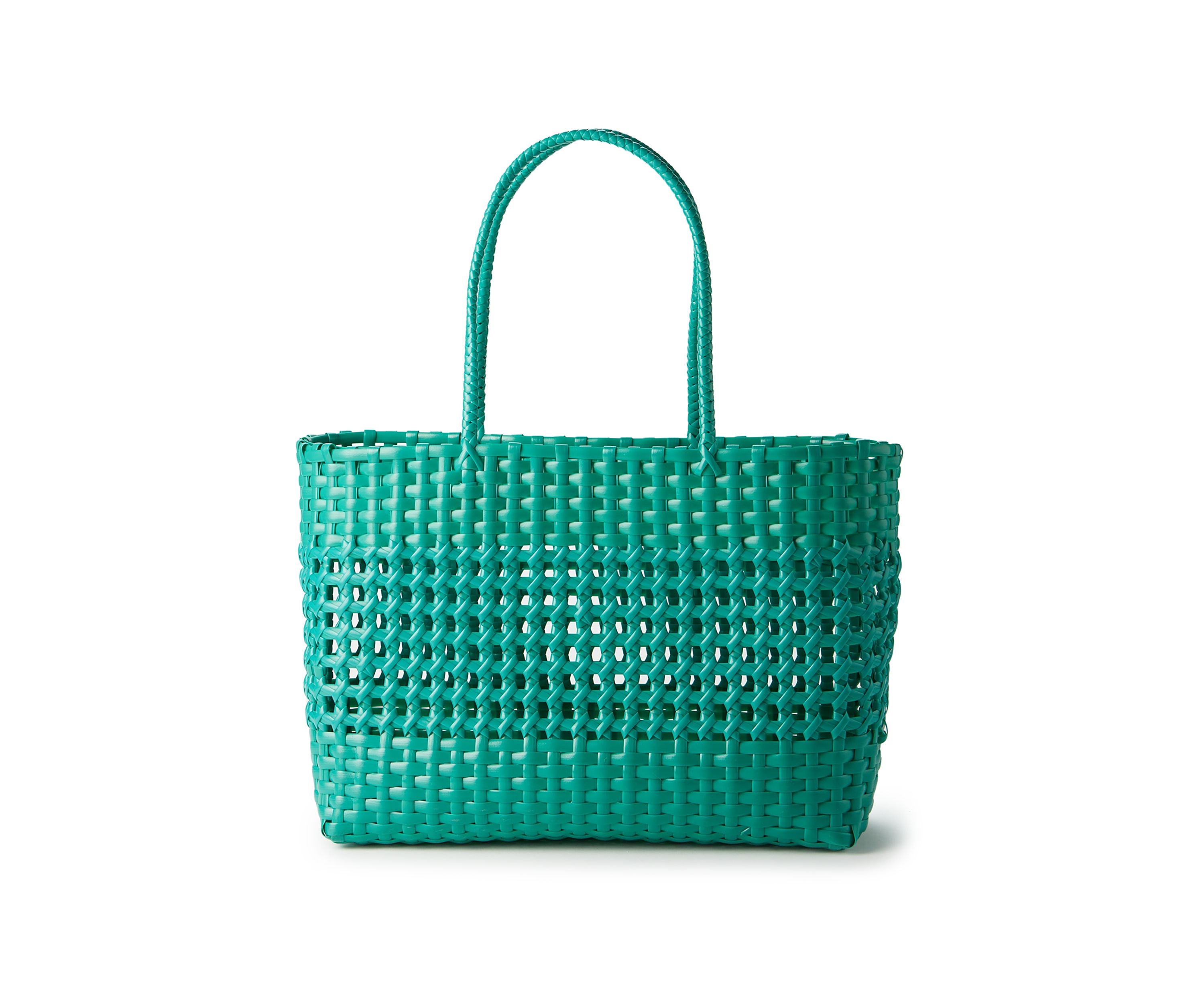 Woven Solid Color Beach Bag 