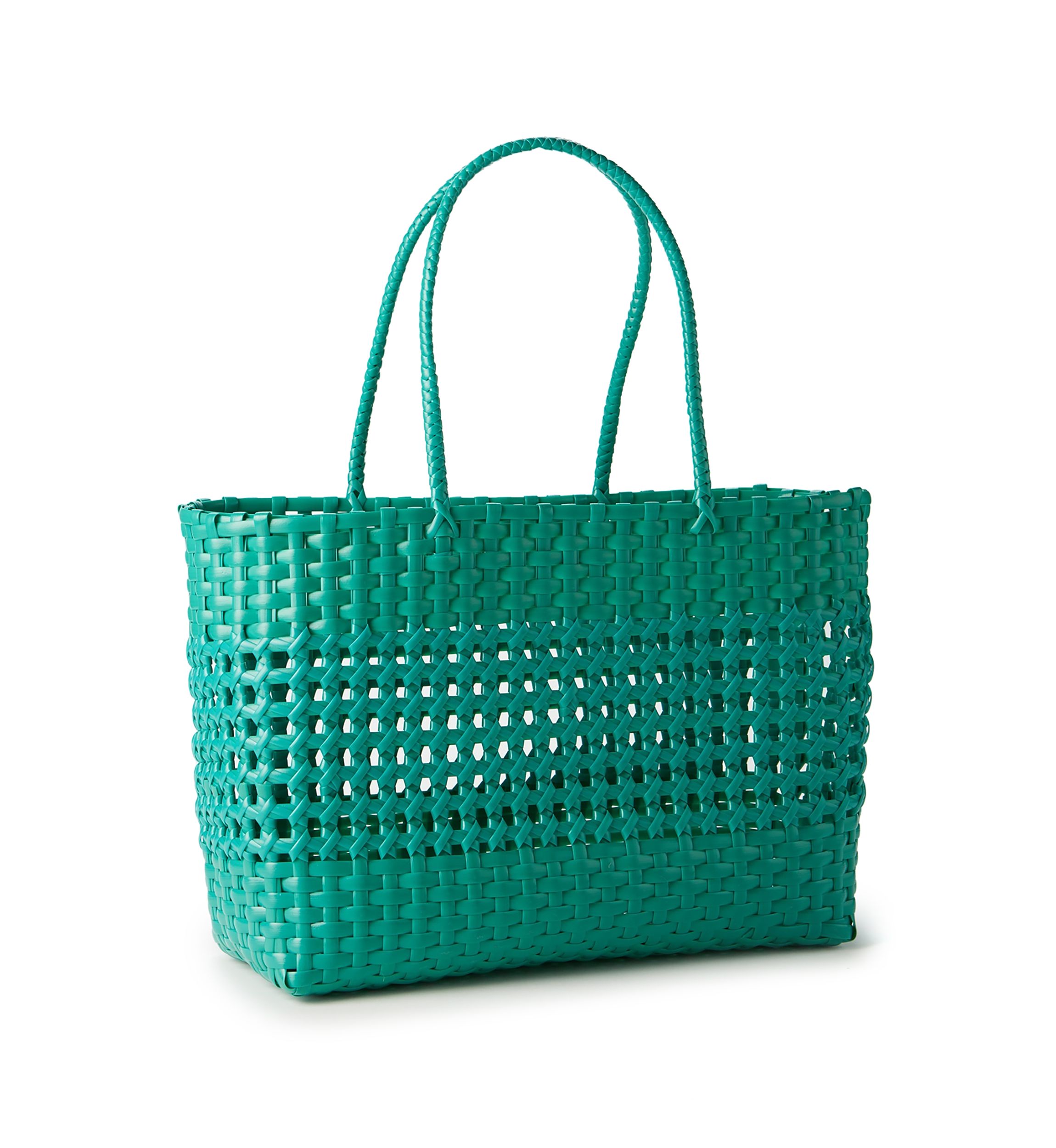Woven Solid Color Beach Bag 