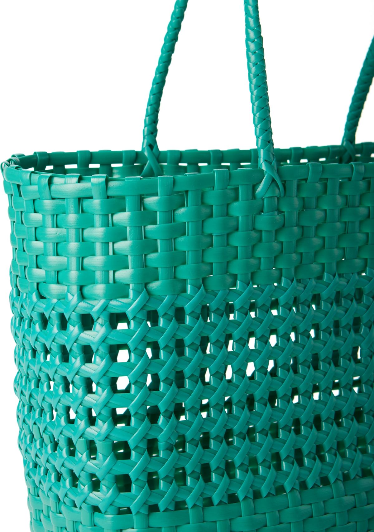 Woven Solid Color Beach Bag 
