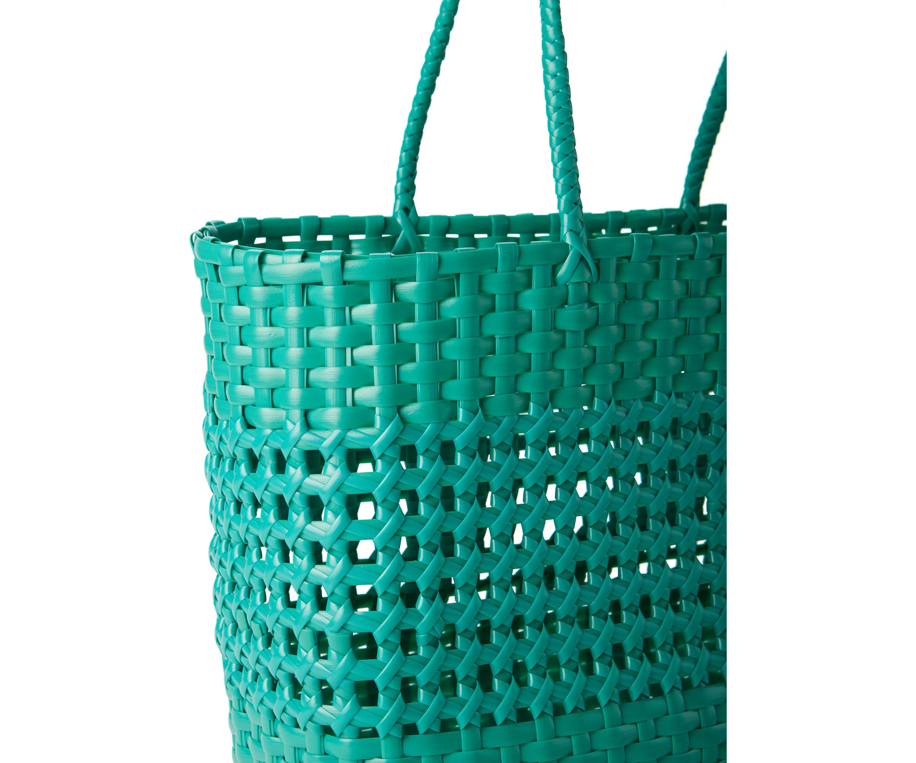 Woven Solid Color Beach Bag 