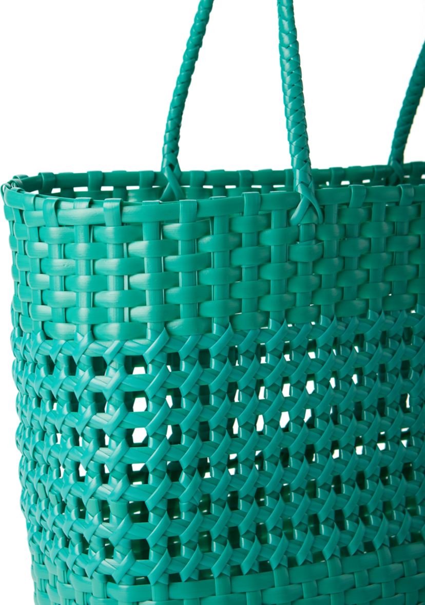 Woven Solid Color Beach Bag 