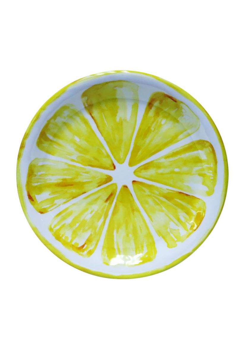 Set of 4 Melamine Lemon Salad Plates 