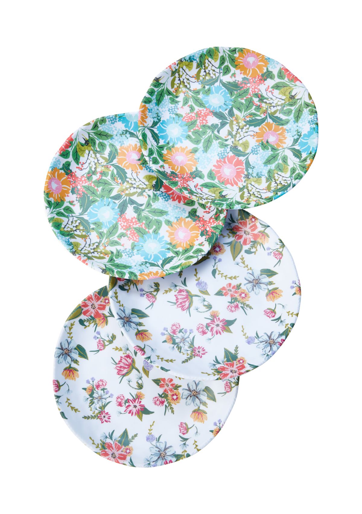 Plaid Melamine 11" Dinner Plates - Set of 4 