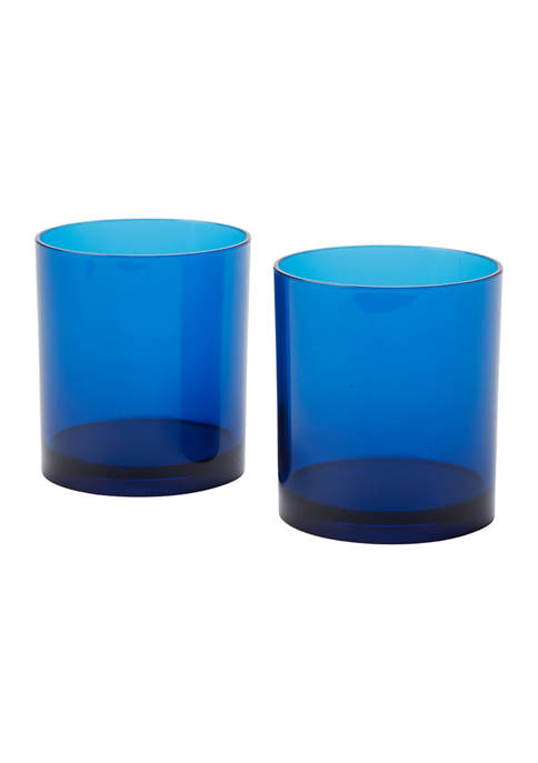 Set of 2 Blue Ombré Drinking Glasses 
