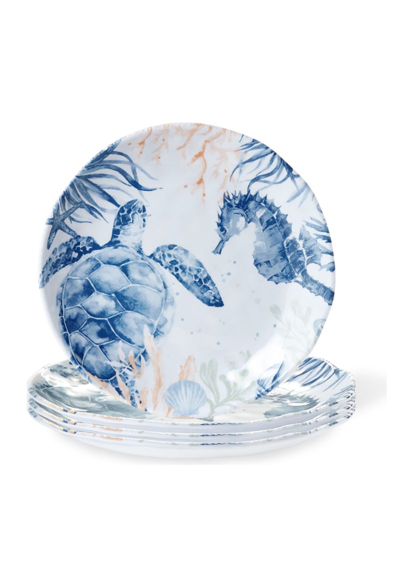 11" Melamine Coastal Dinner Plates 