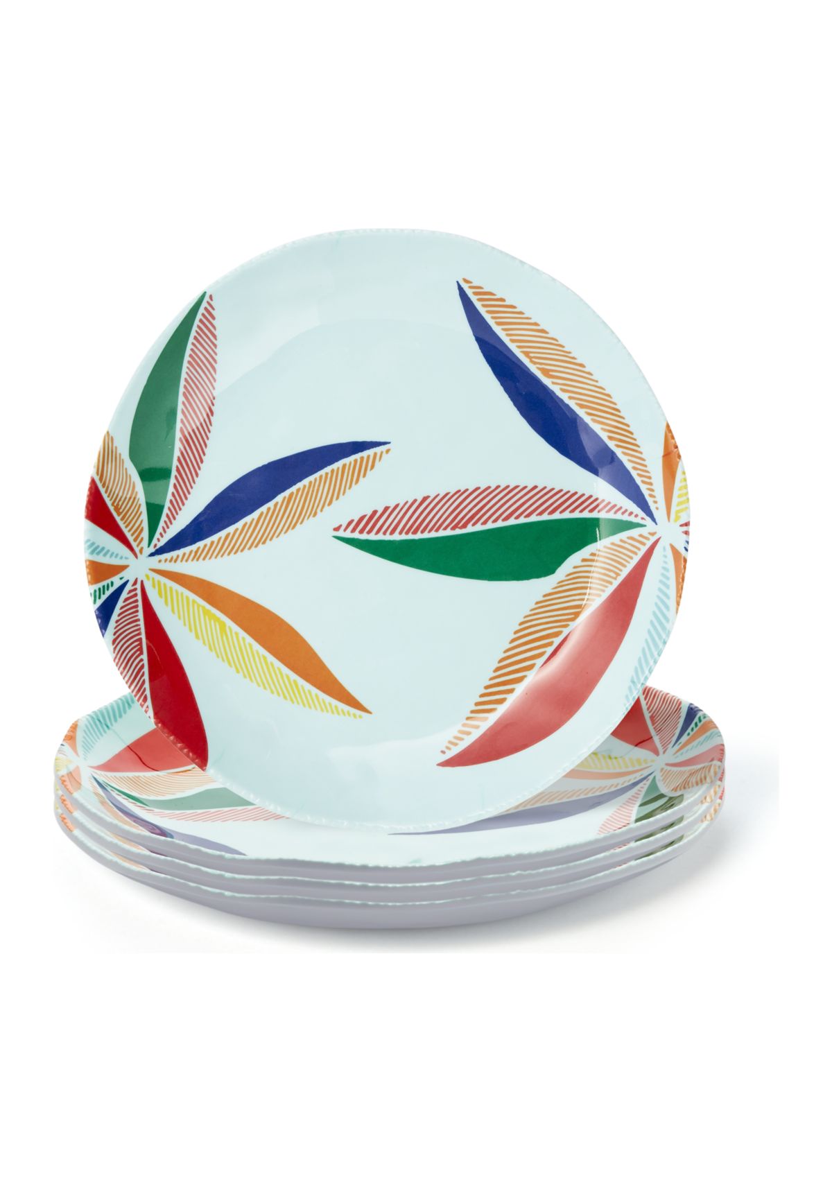 Pinwheel Melamine Salad Plates - Set of 4