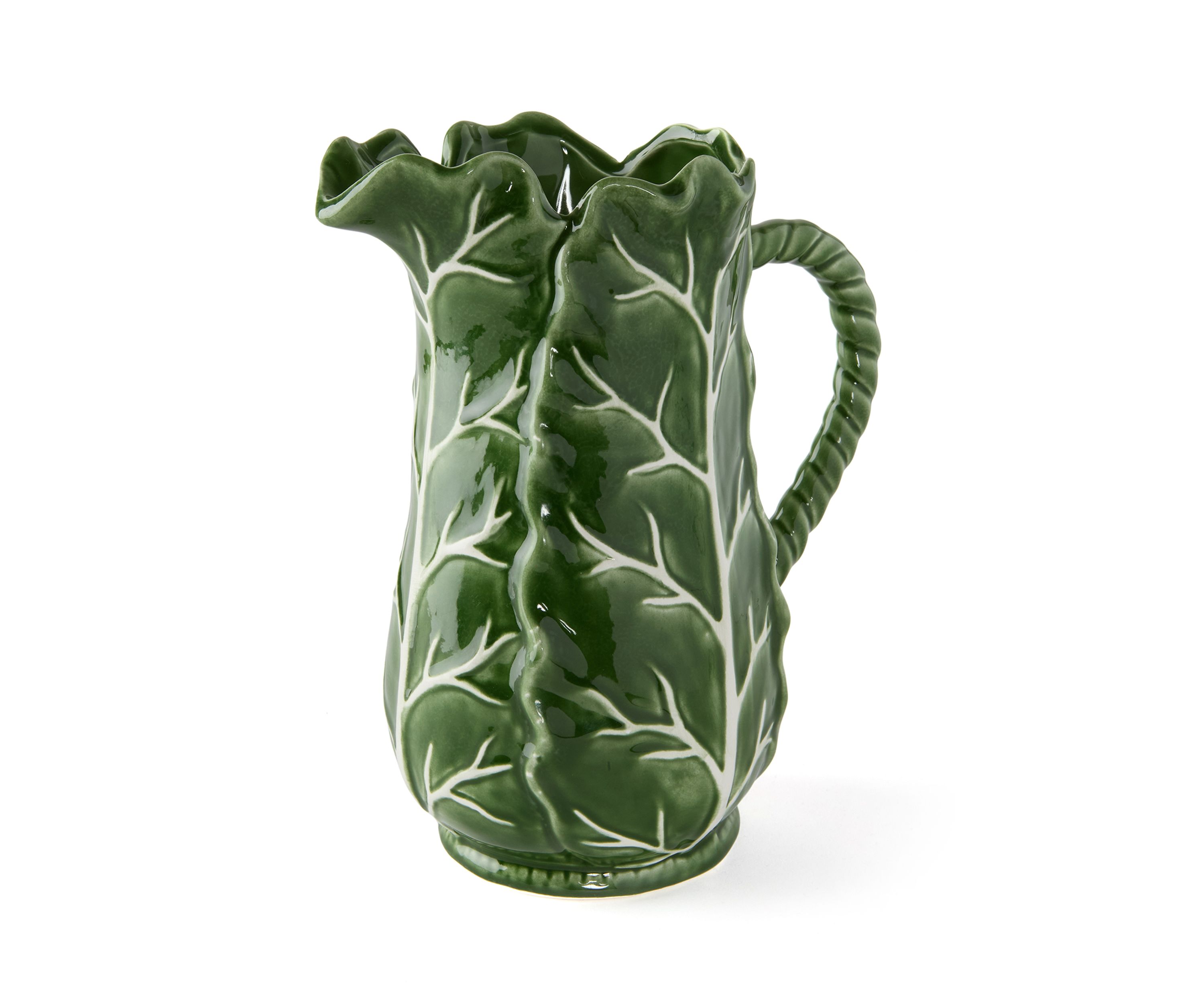 Dark Green Cabbage Pitcher