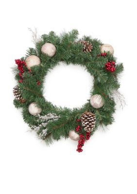 Modern. Southern. Home.™ Cozy Christmas Faux Birch Wreath 