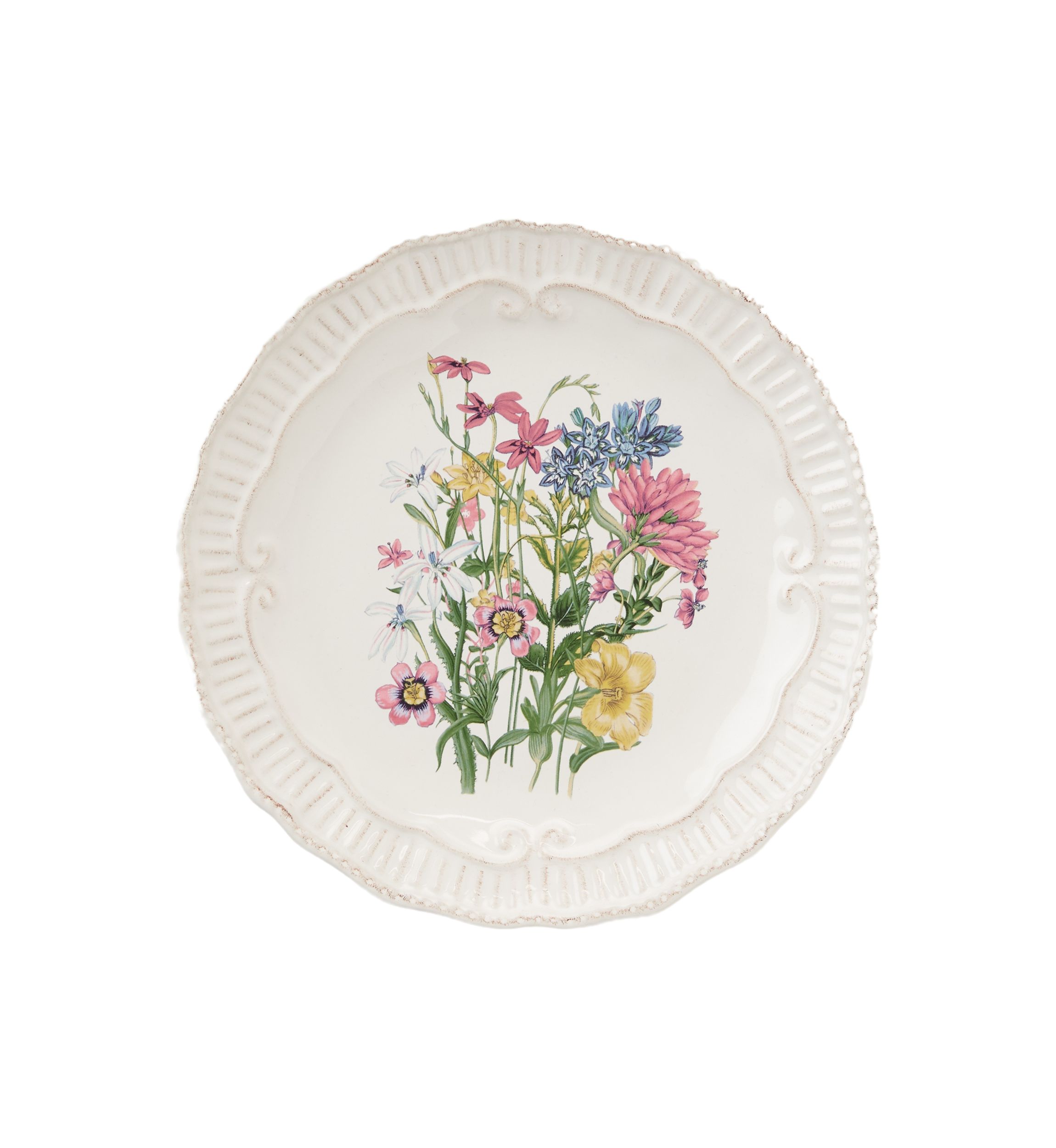 Spring Floral Capri Salad Plate