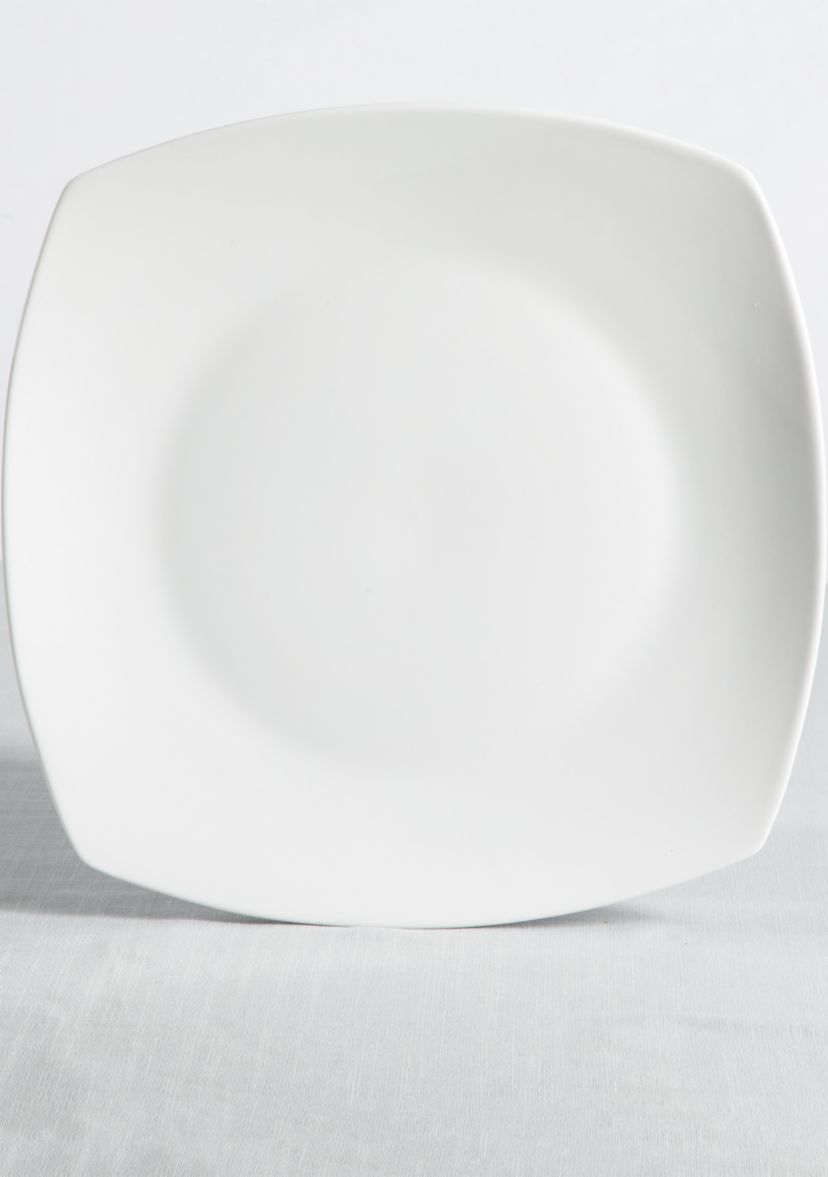 12 Piece Signature White Soft Square Plates