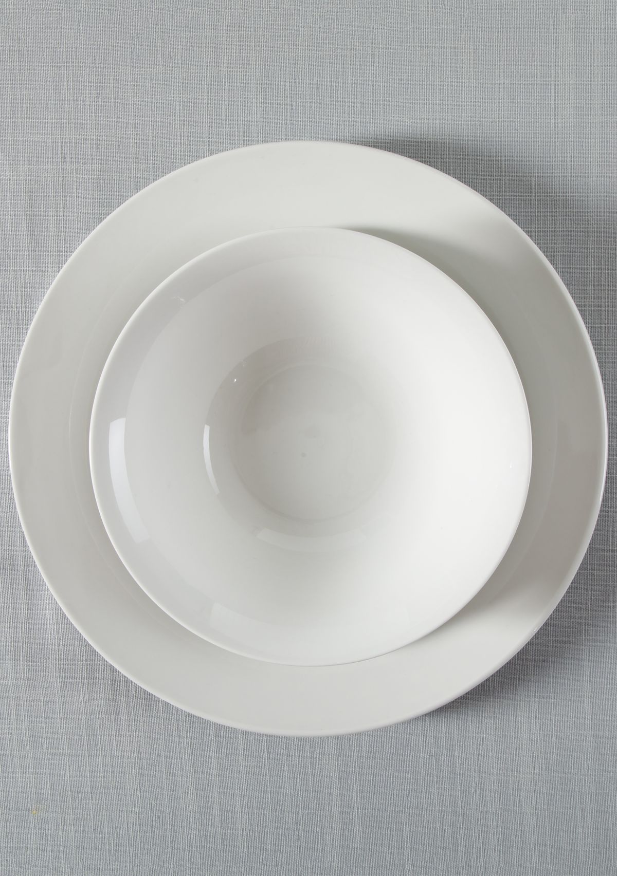 12 Piece Signature White Classic Round Plate Set