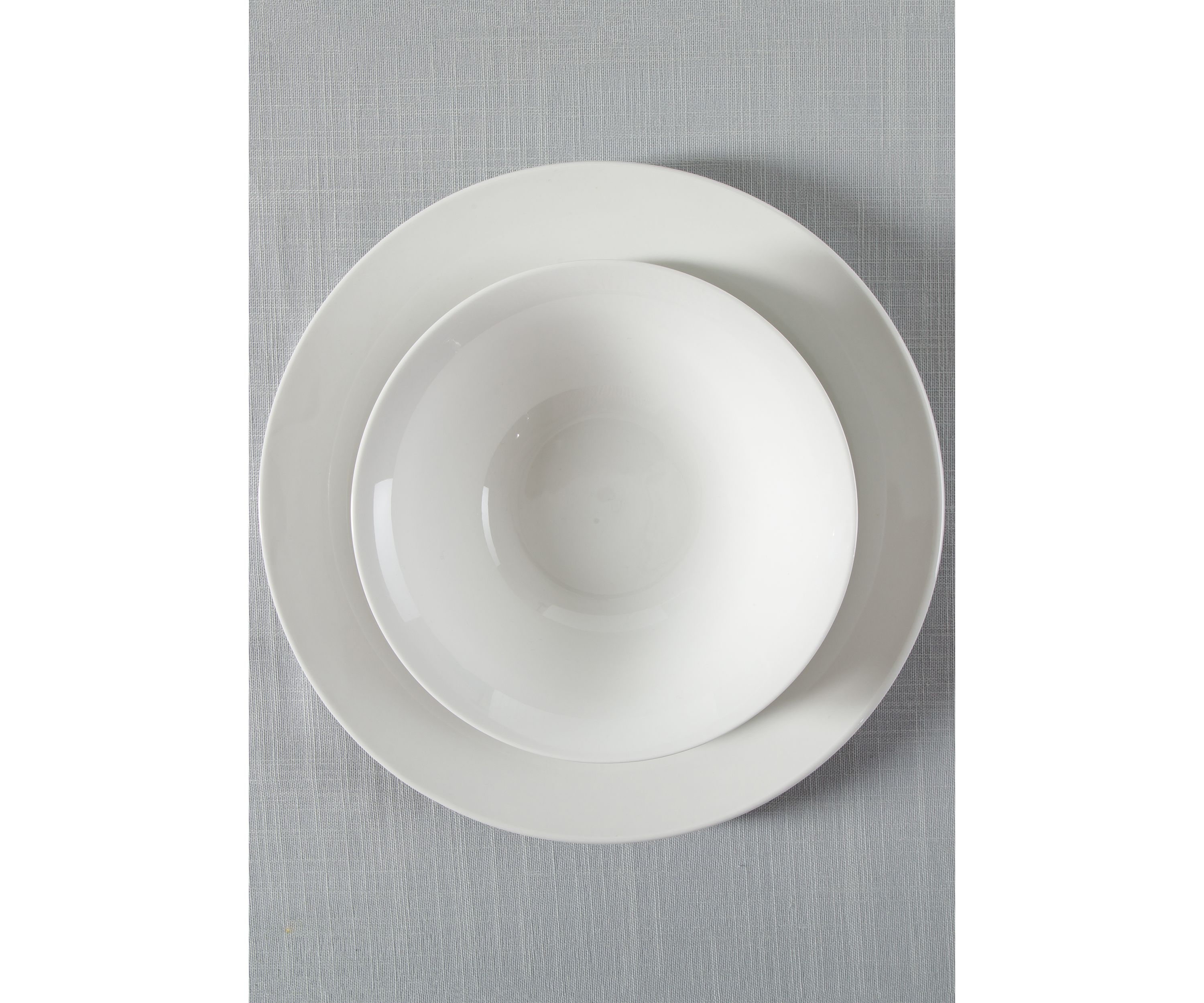 12 Piece Signature White Classic Round Plate Set
