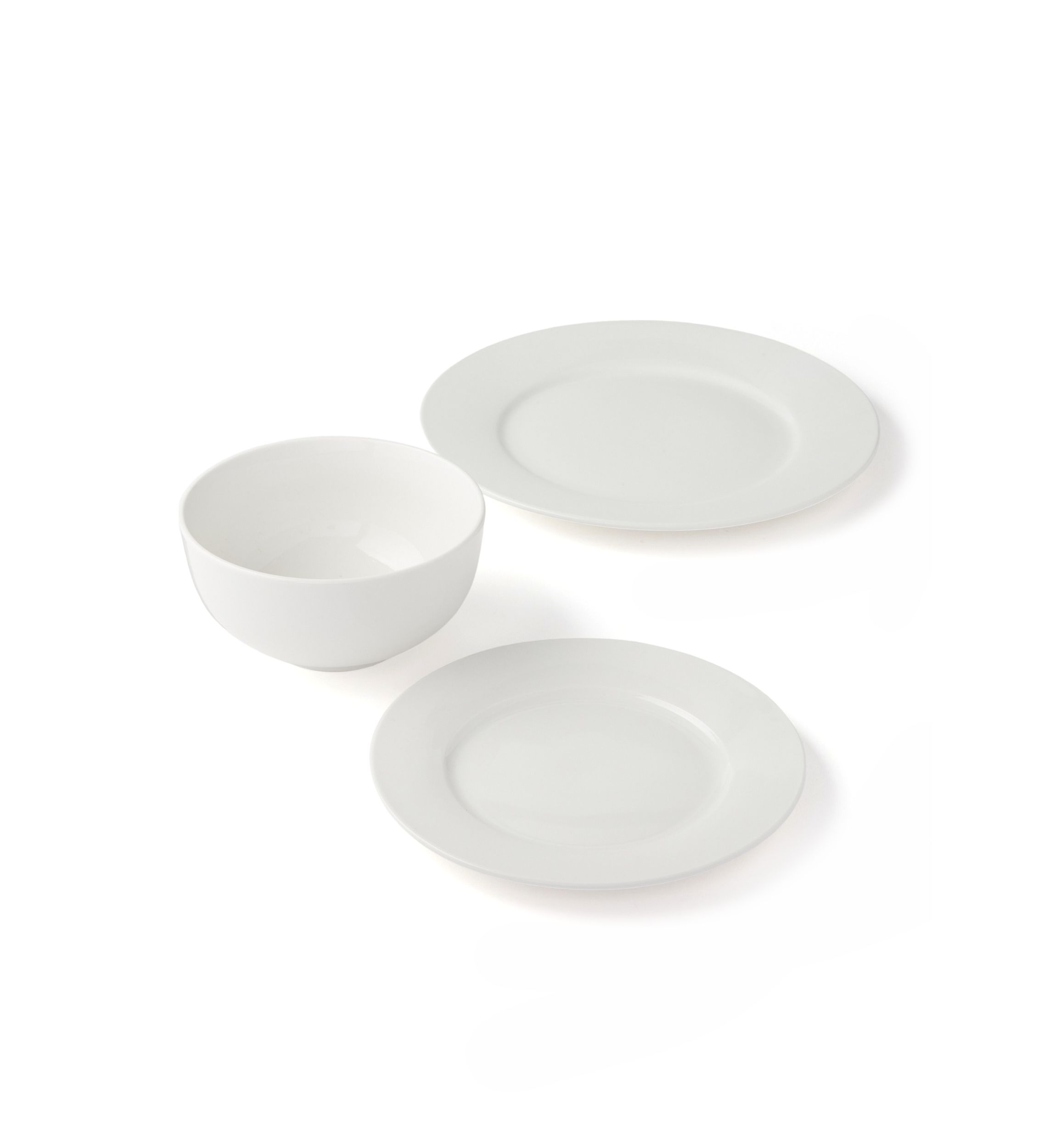White Ceramic 12 Piece Coupe Set
