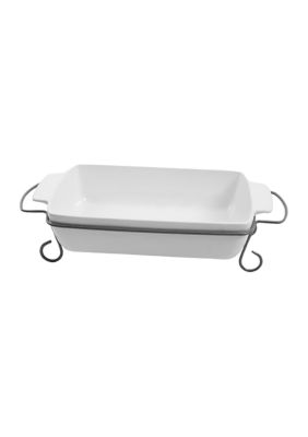 White Rectangular Baker Rack