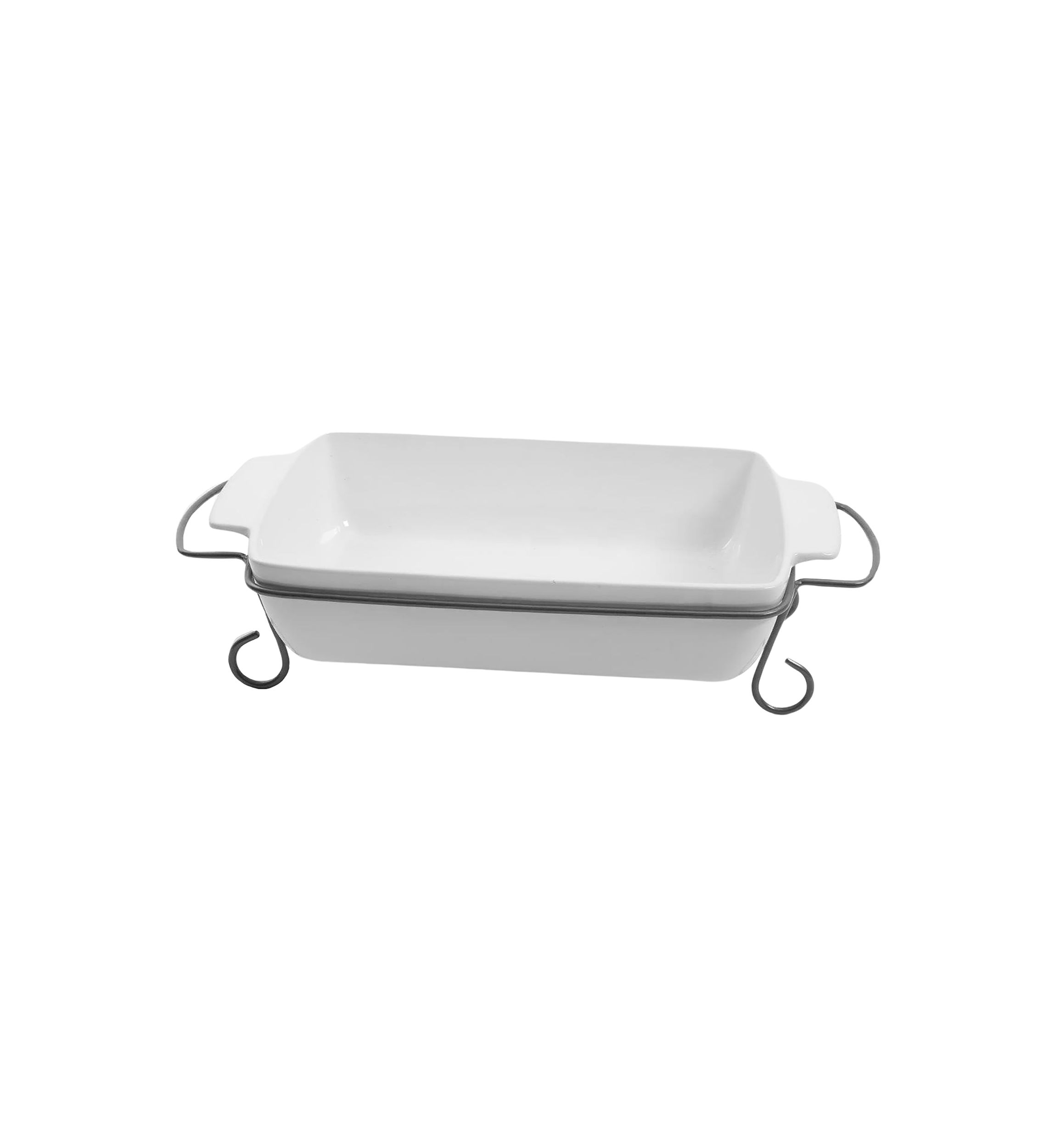 White Rectangular Baker Rack