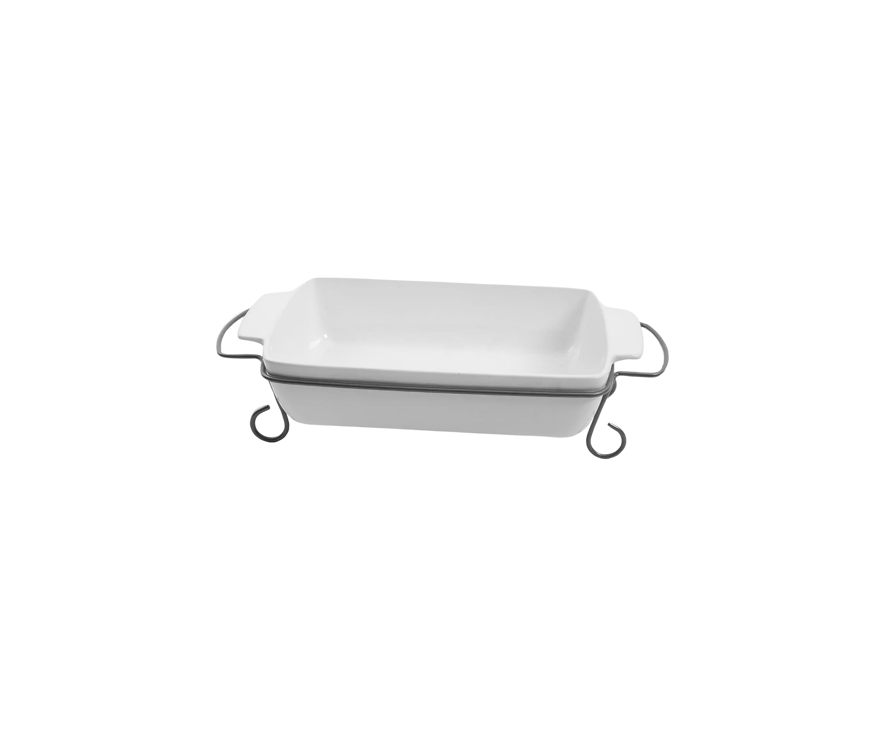 White Rectangular Baker Rack