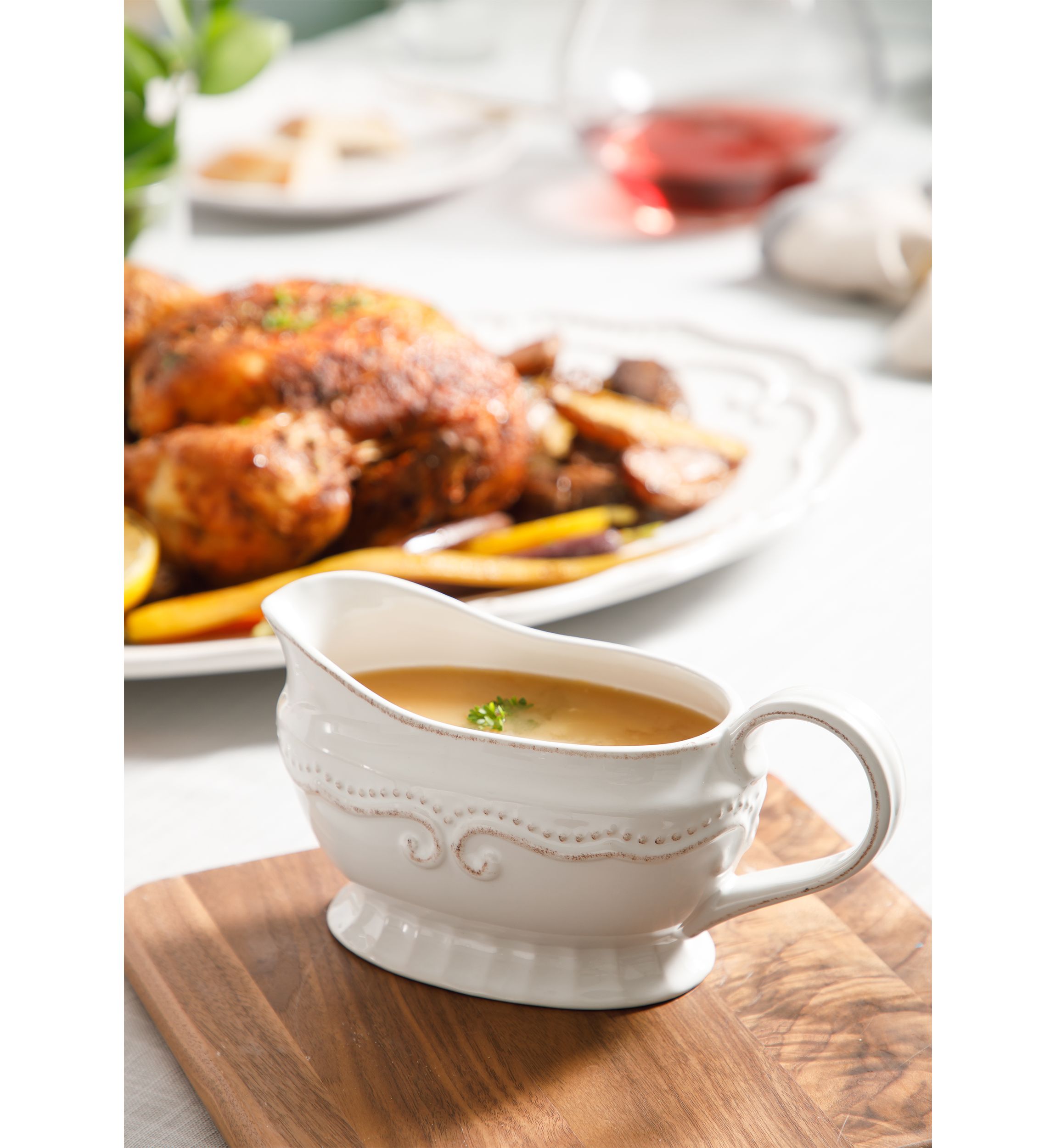 Capri White Gravy Boat