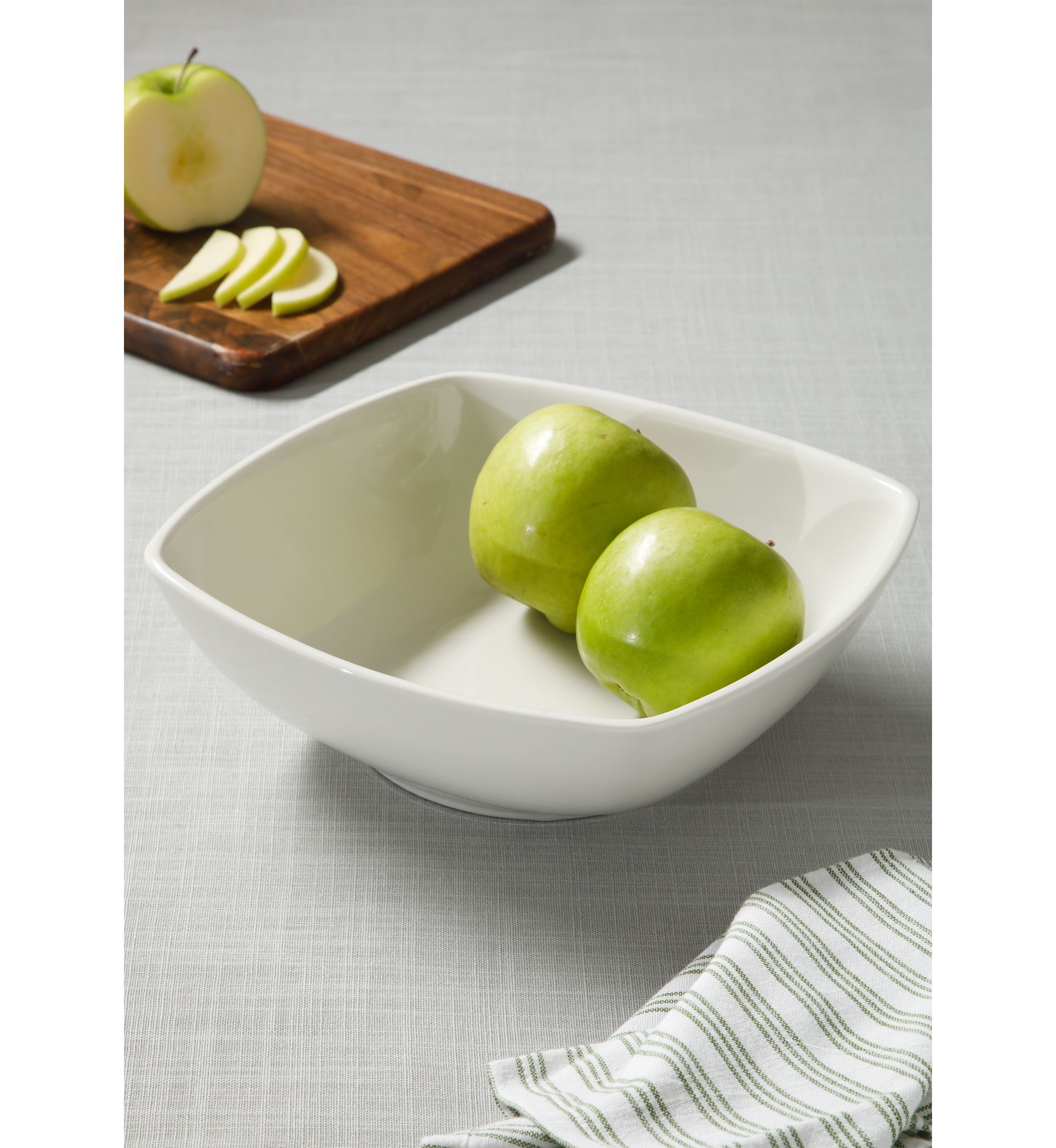 Square White Serving Bowl