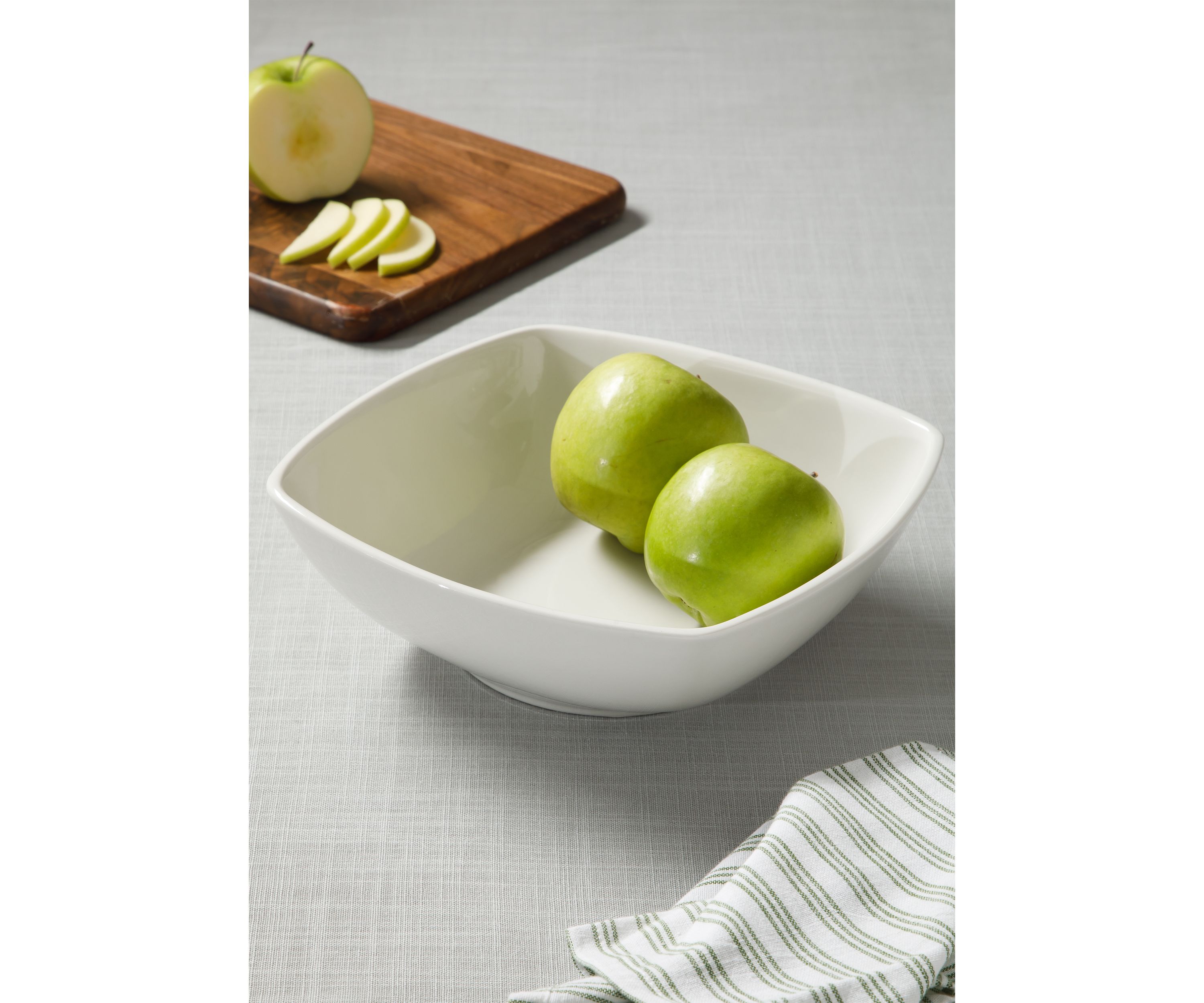 Square White Serving Bowl