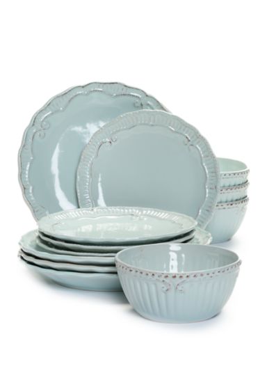  Capri White 12 Piece Dinnerware Set 