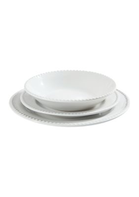 Caroline White Beaded 12 Piece Set