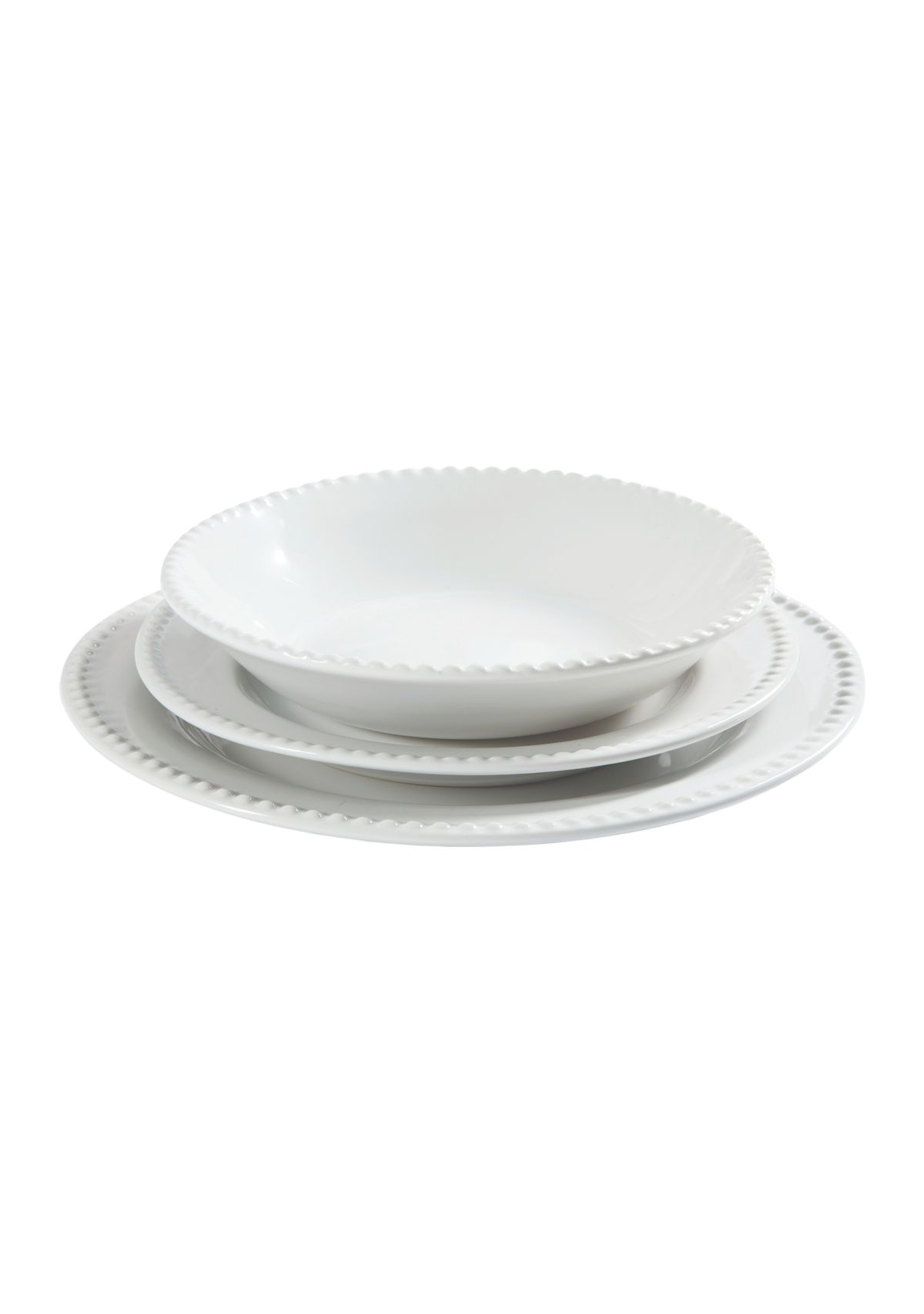 Caroline White Beaded 12 Piece Set