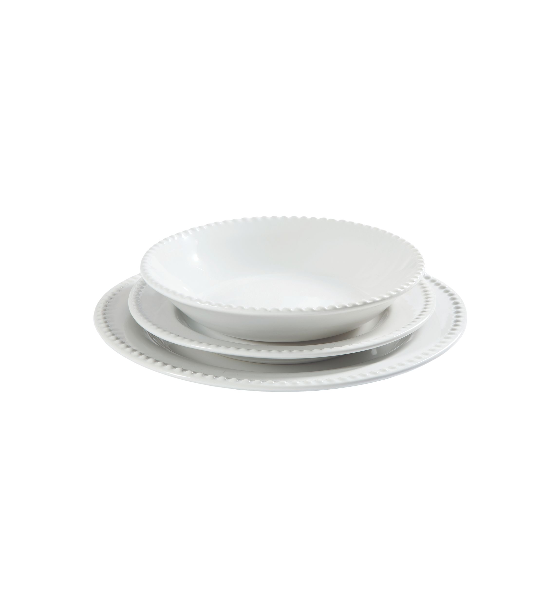 Caroline White Beaded 12 Piece Set